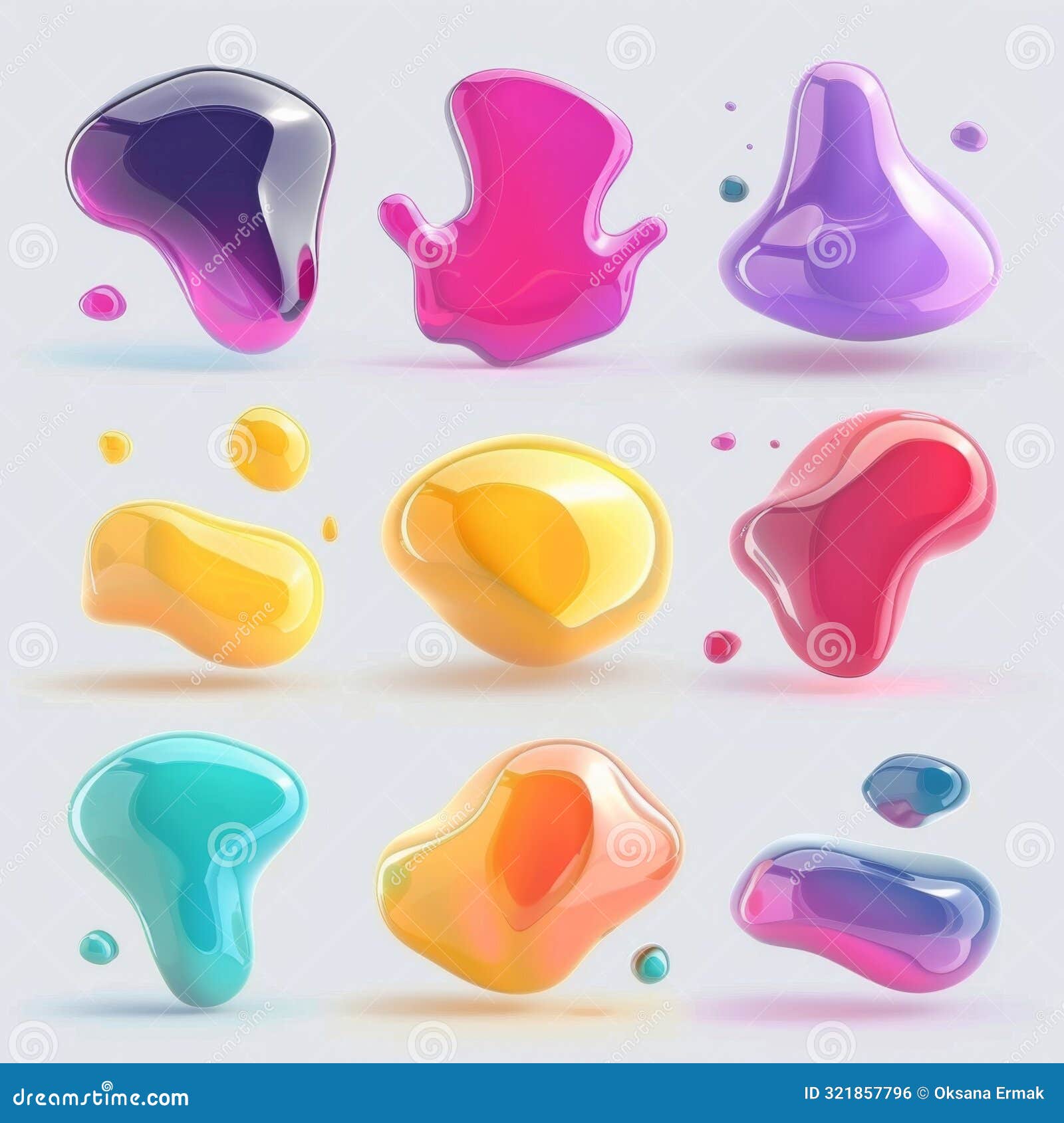 slime toy icon, mucus , color acrylic paint, cream splash, elastic goop, viscous elastic paste