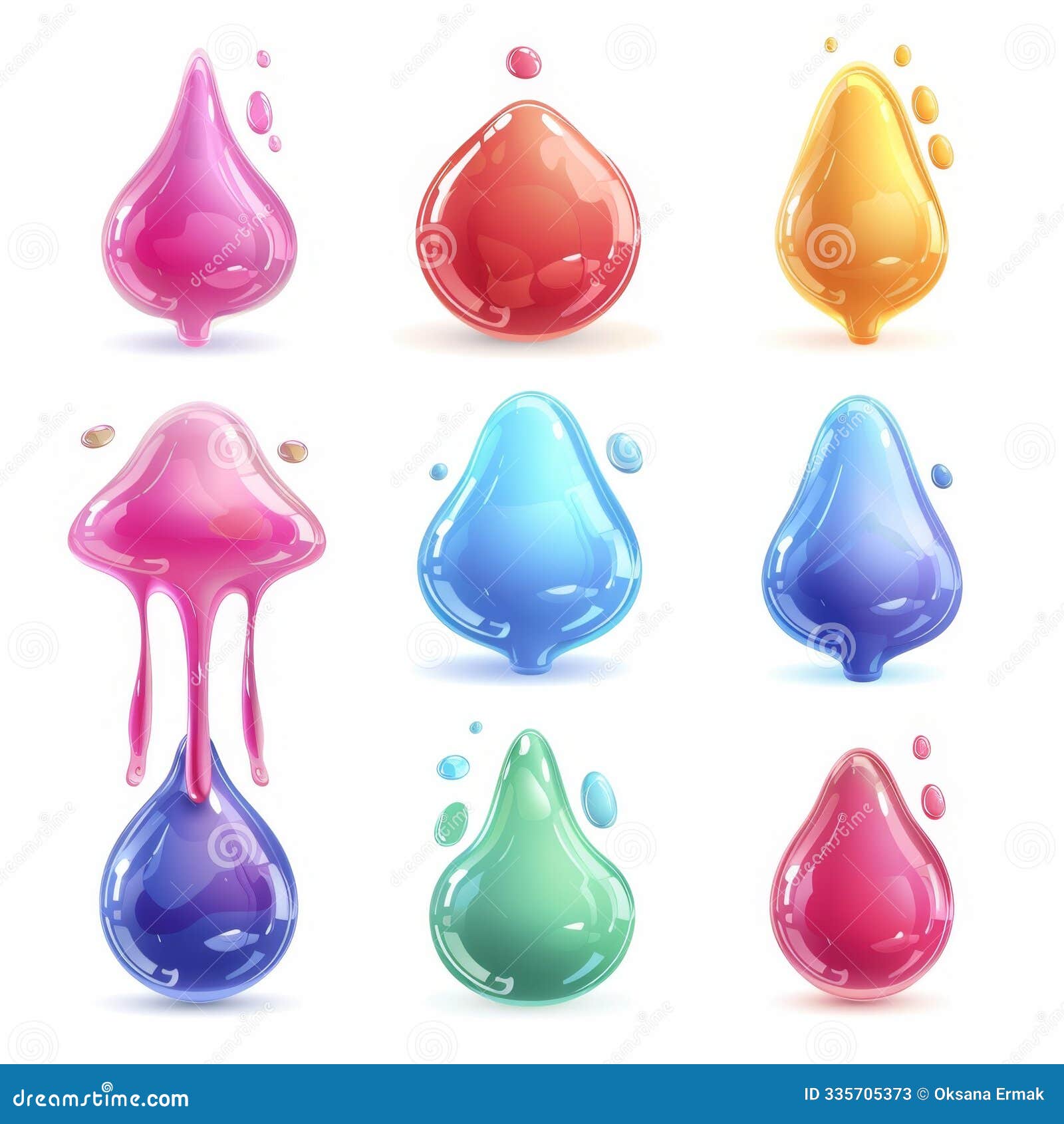 slime toy icon, mucus , color acrylic paint, cream splash, elastic goop, viscous elastic paste