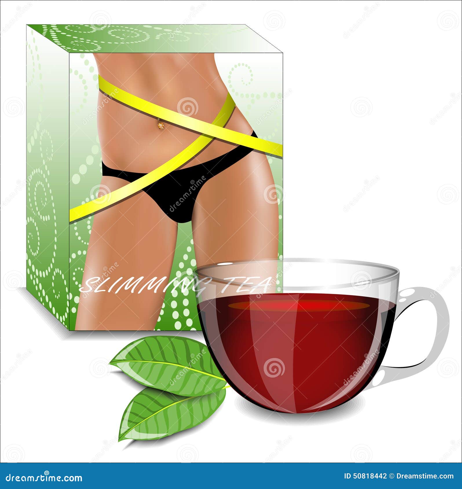 Slimming Tea. Tea Packaging with the Image of Shapely Female Hip Stock  Vector - Illustration of body, packaging: 50818442