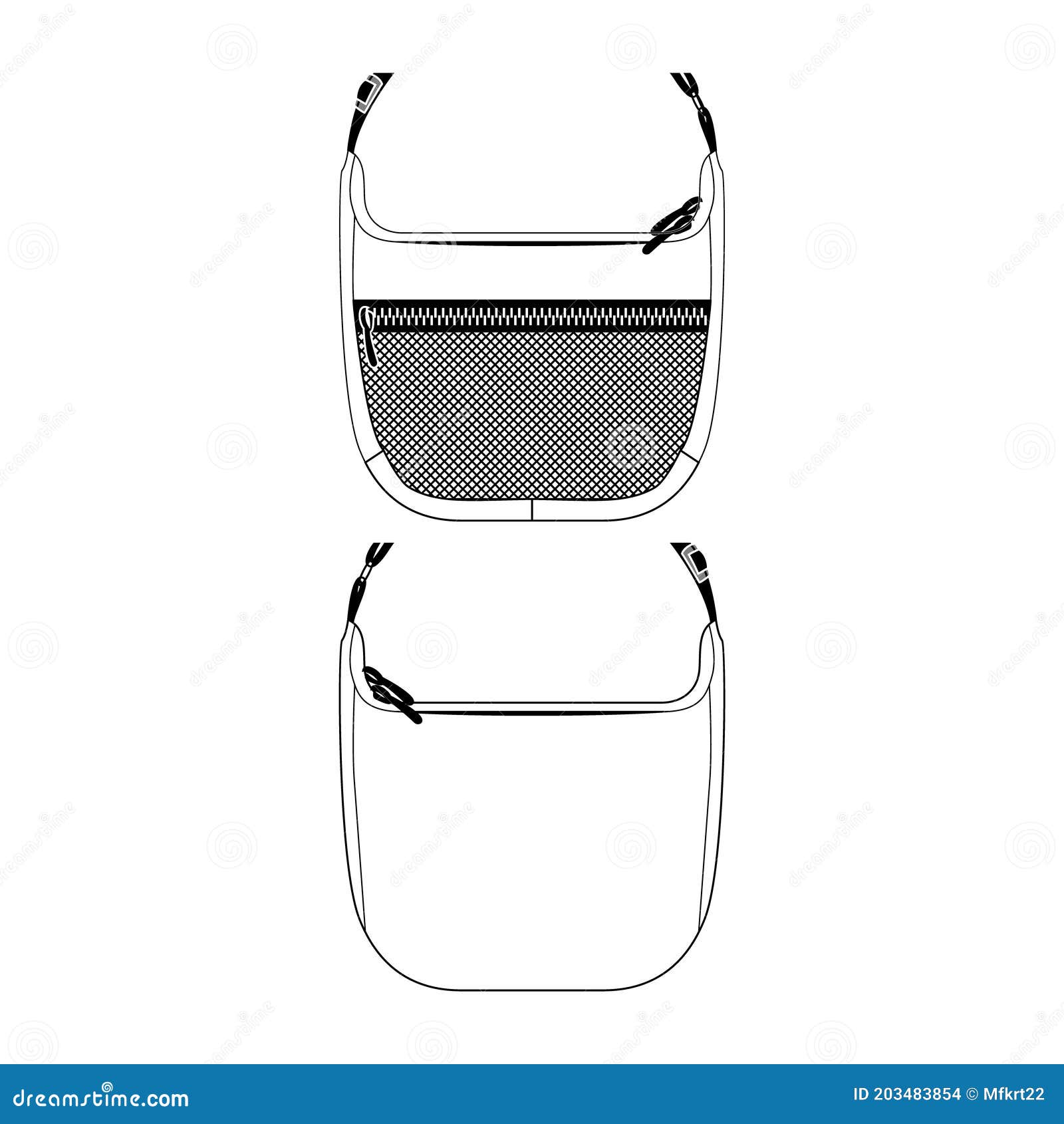 Download Sling Bag Vector Illustration Flat Sketches Template Stock Vector Illustration Of Logo Black 203483854