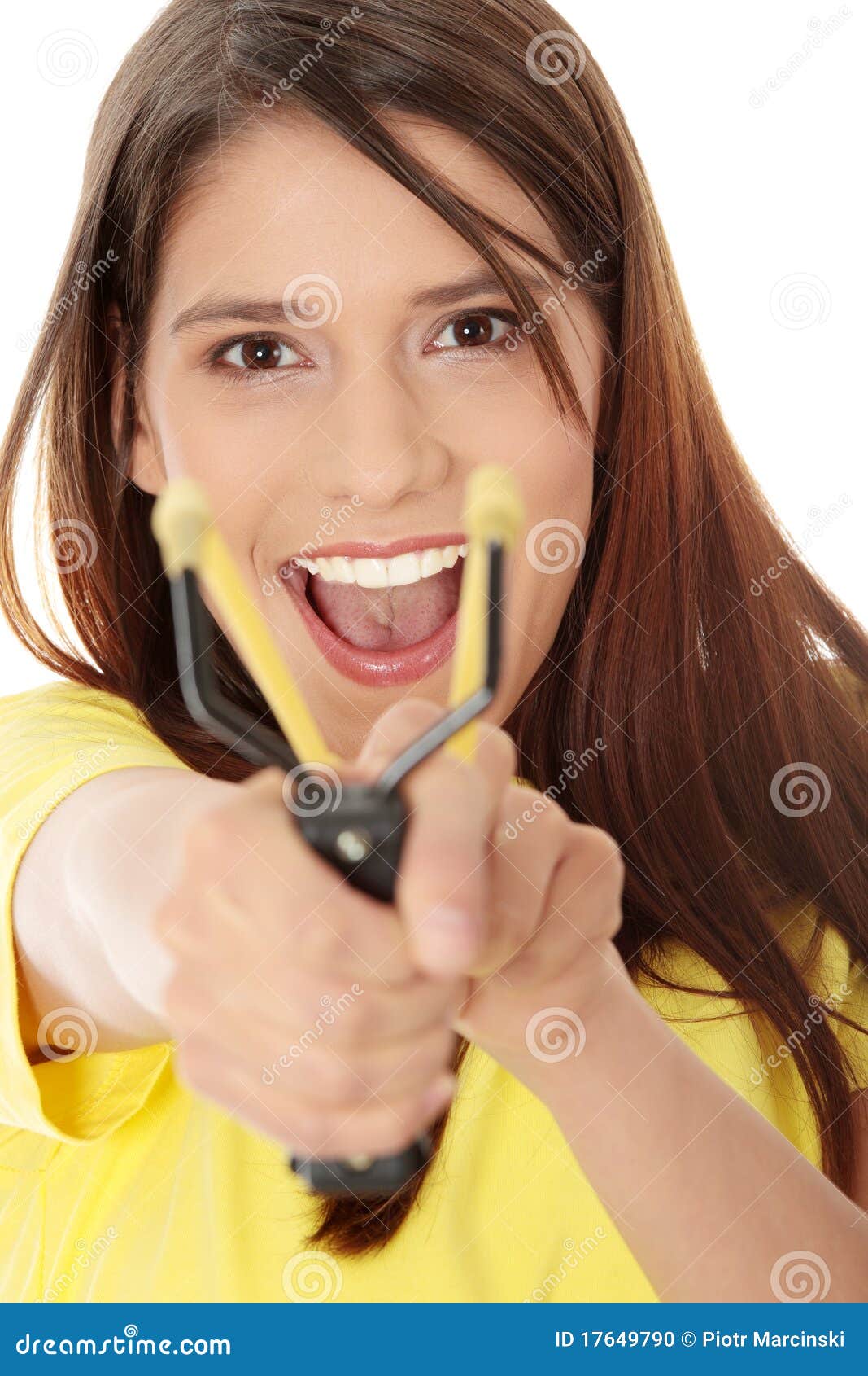 Slingshot stock photo. Image of looking, white, screaming 17649790