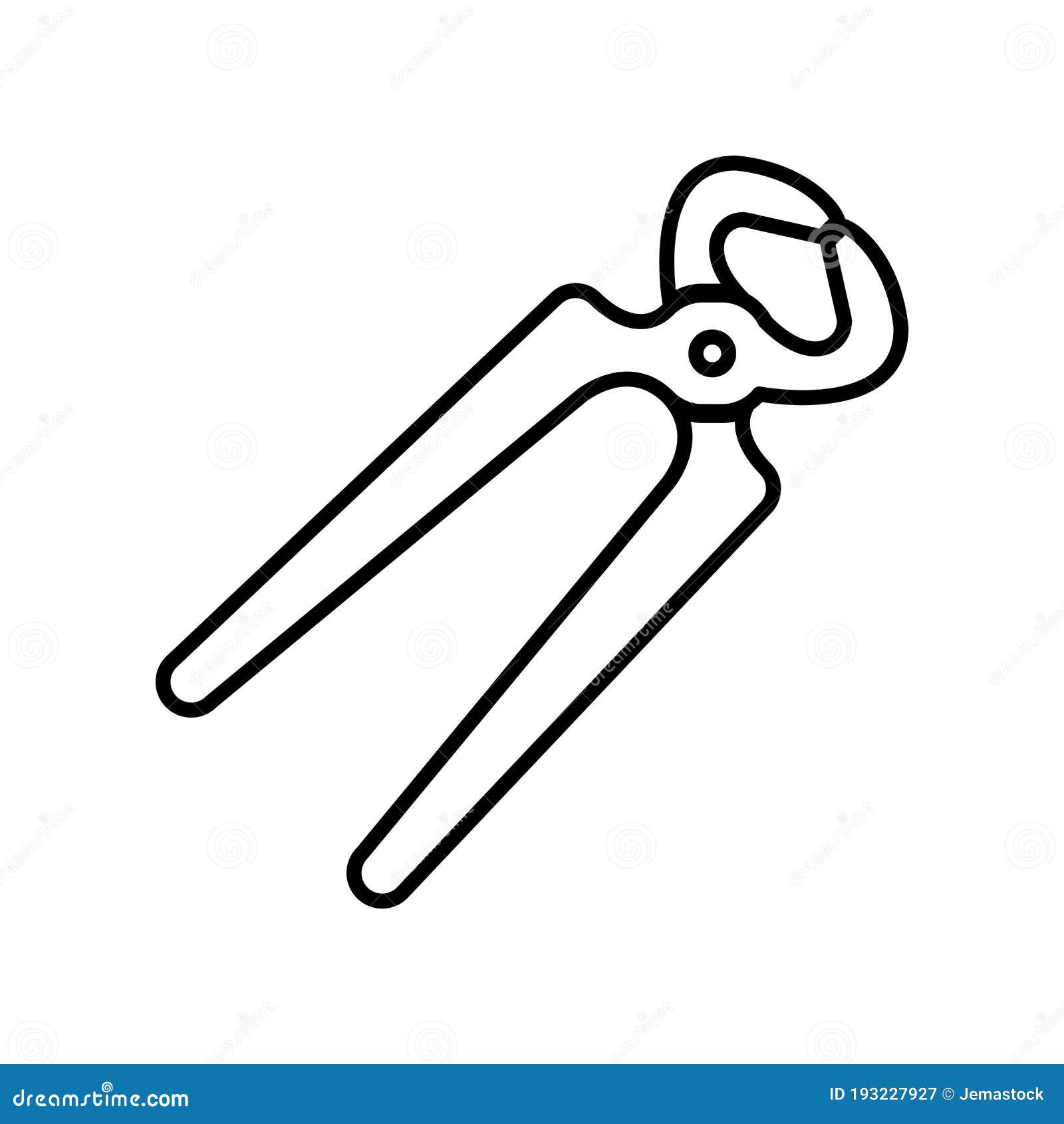 Slip Joint Plier Clipart Vector Black Outline Drawing CartoonDealer