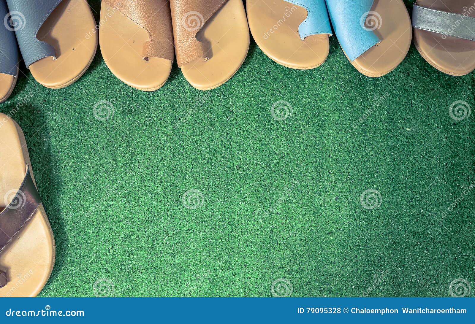 artificial grass slippers