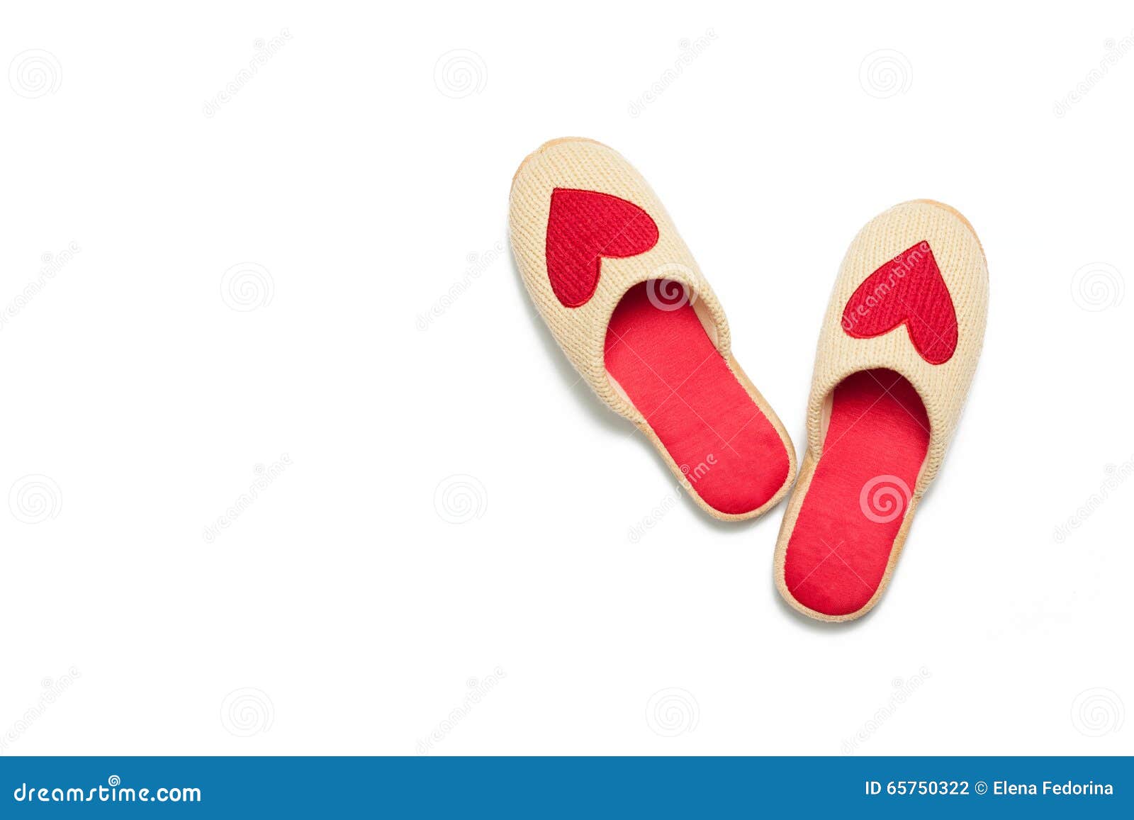 Slippers with hearts stock photo. Image of pair, sign - 65750322