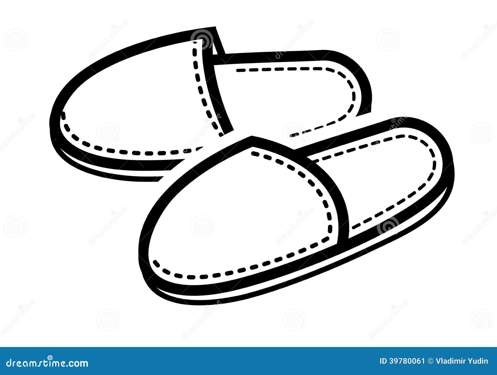 Bedroom Slippers Clipart Black And White