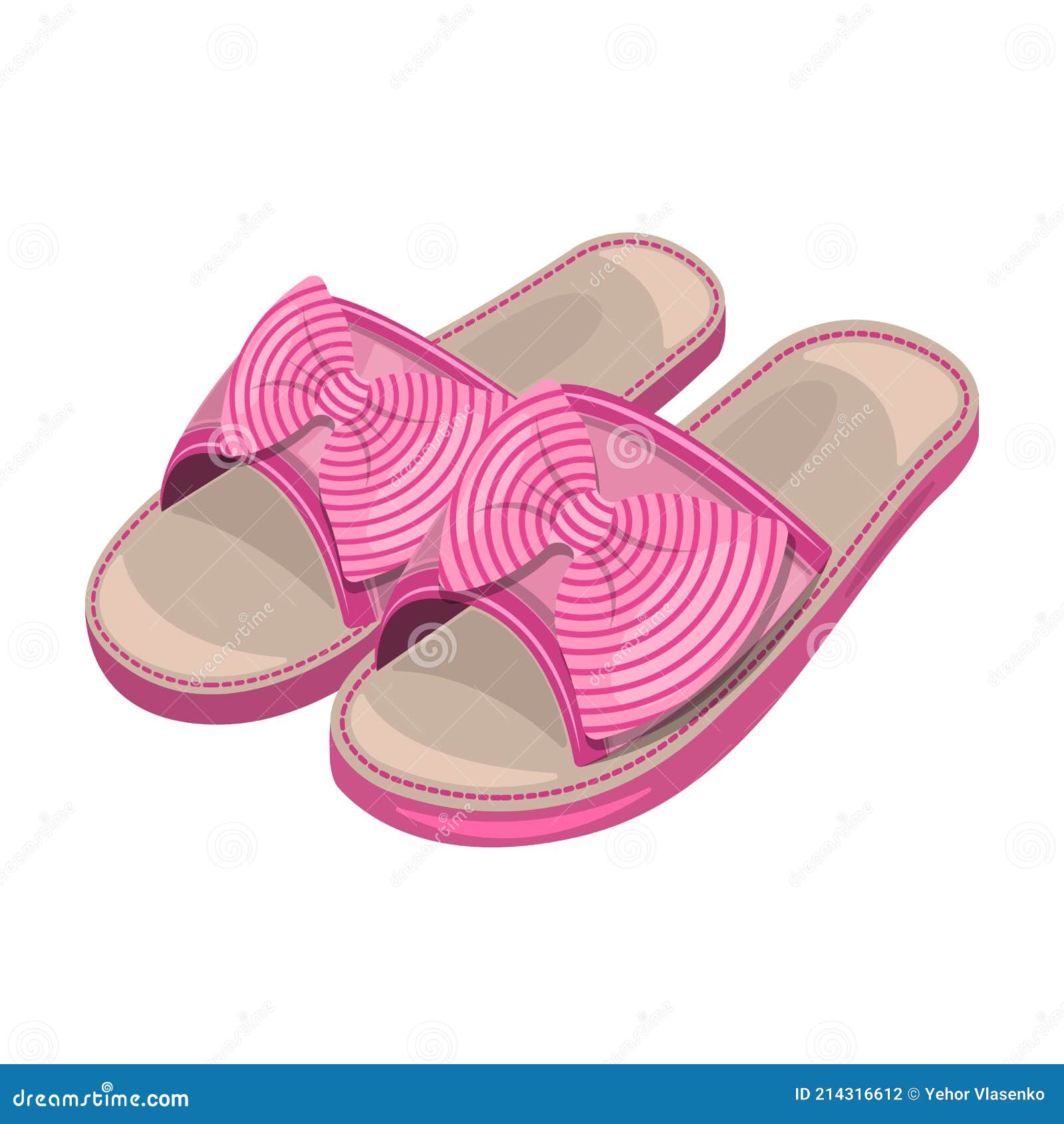 Home slippers icon in cartoon style Royalty Free Vector