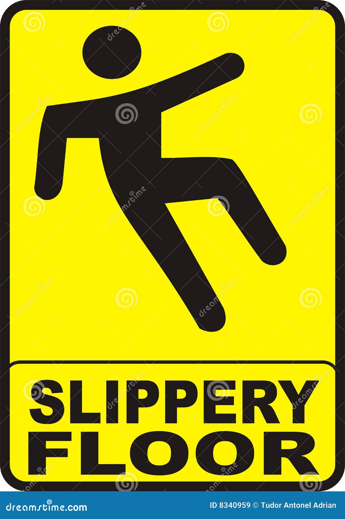 slippery floor sign