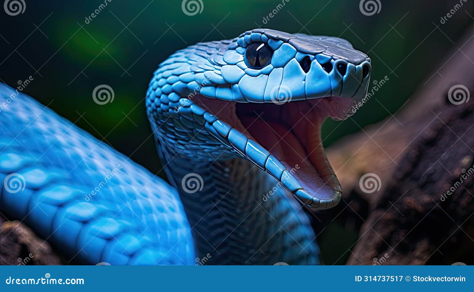 slither blue snake
