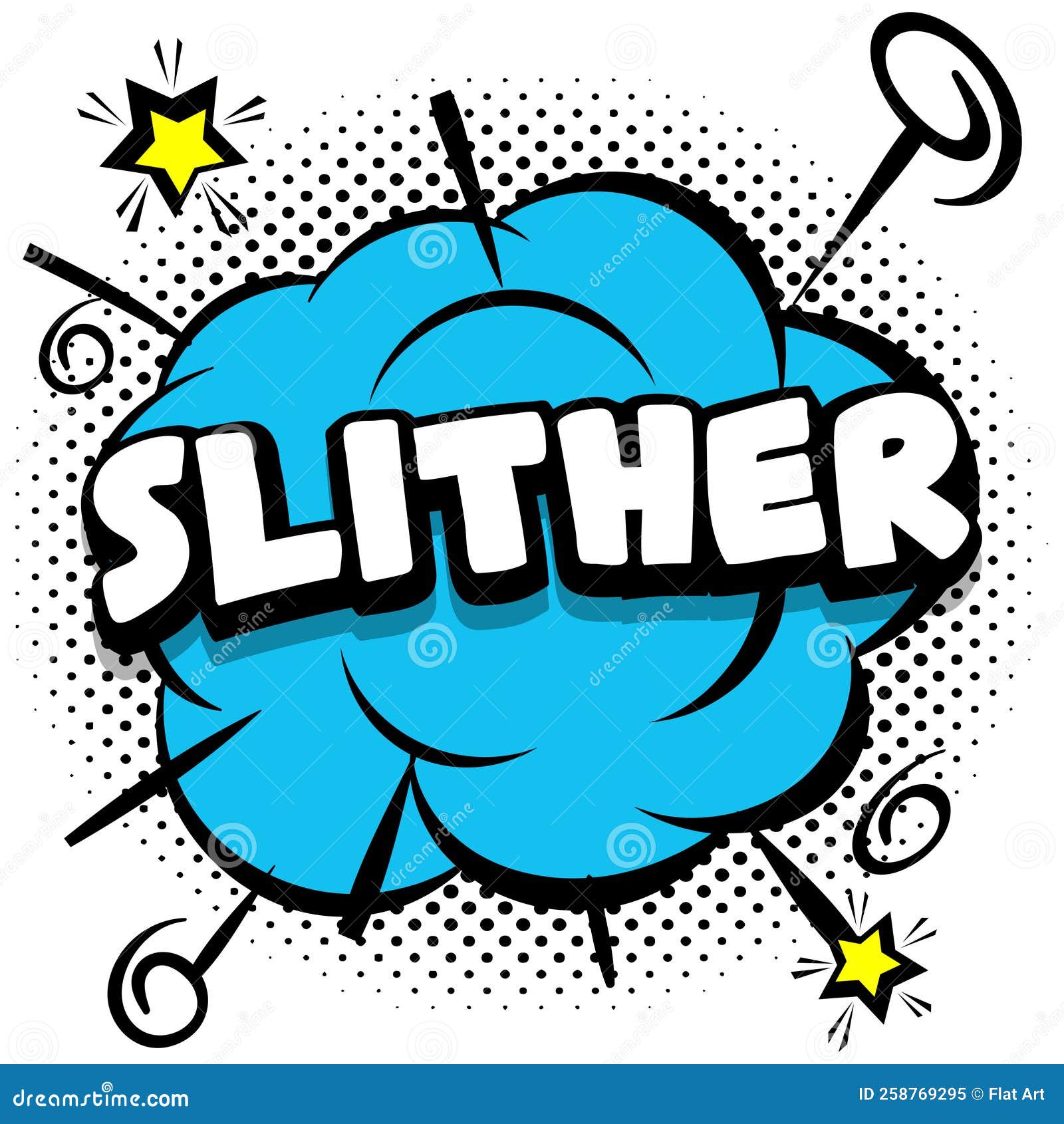 slither comic bright template with speech bubbles on colorful frames