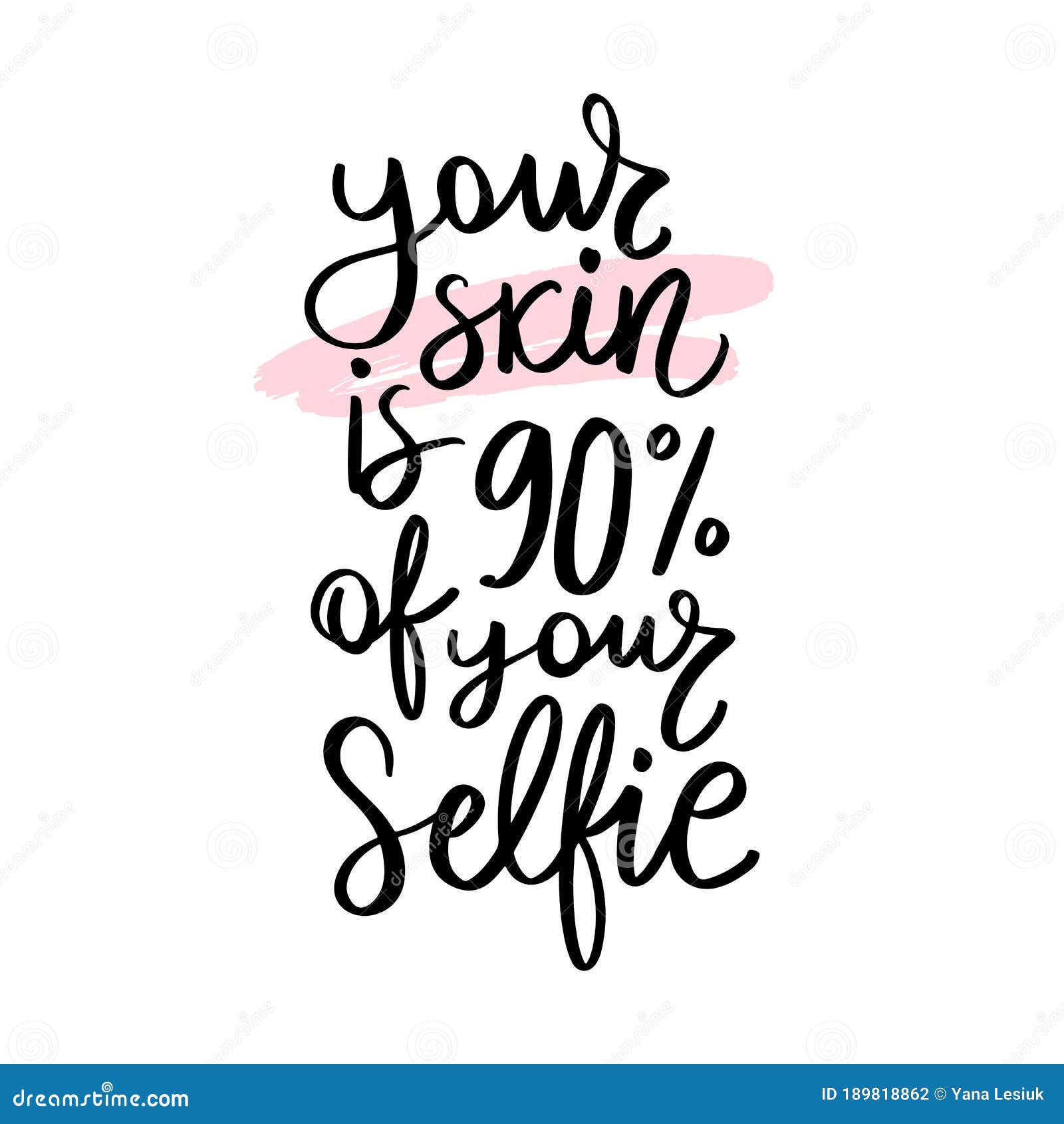 Slogan Ou Dire D Ecriture Script Citation De Soin De La Peau Routine De Beaute Illustration De Vecteur Illustration Du Moderne Beaute