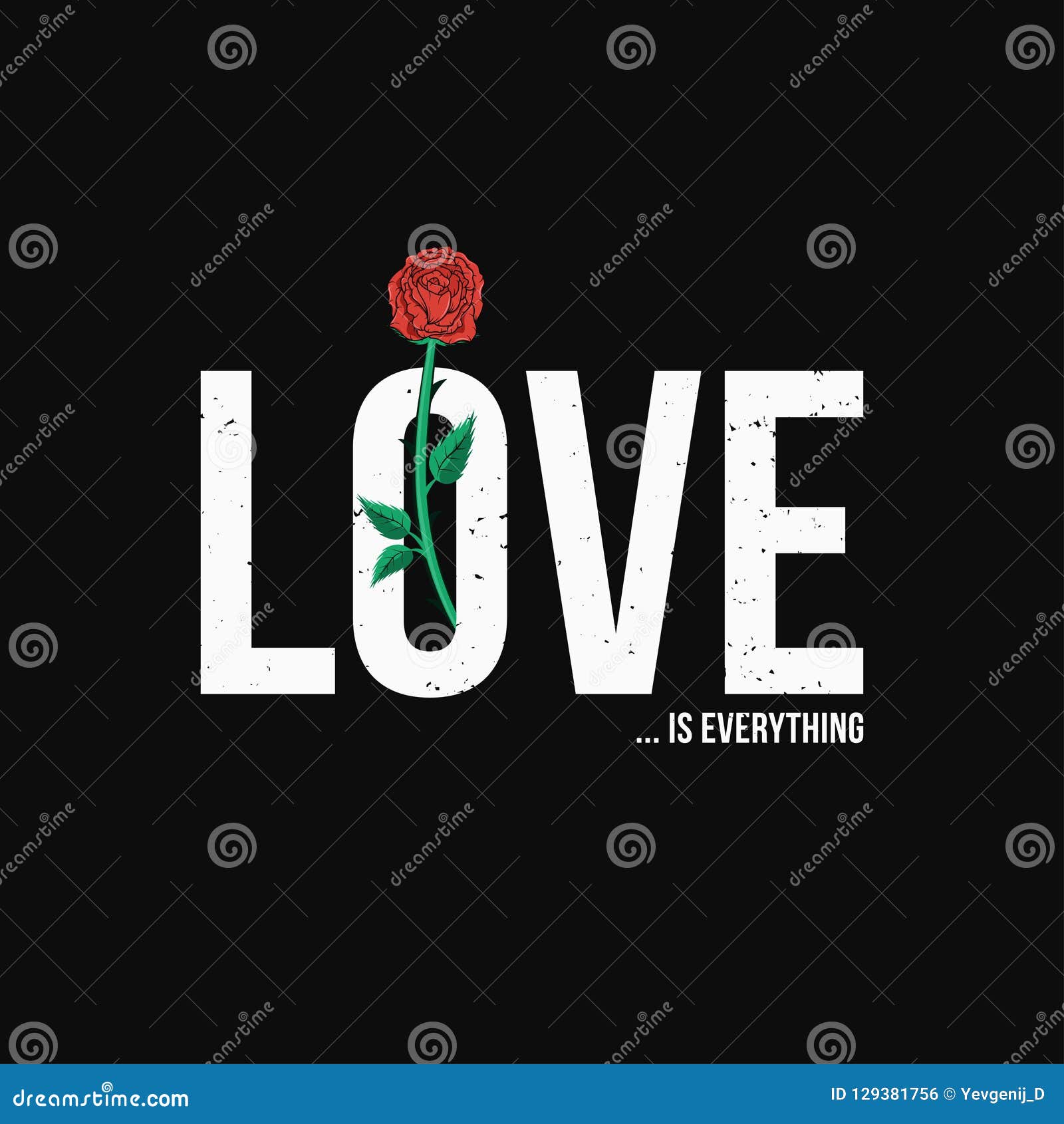 Slogan T-shirt Graphic Design with Red Rose. Trendy Female Style ...