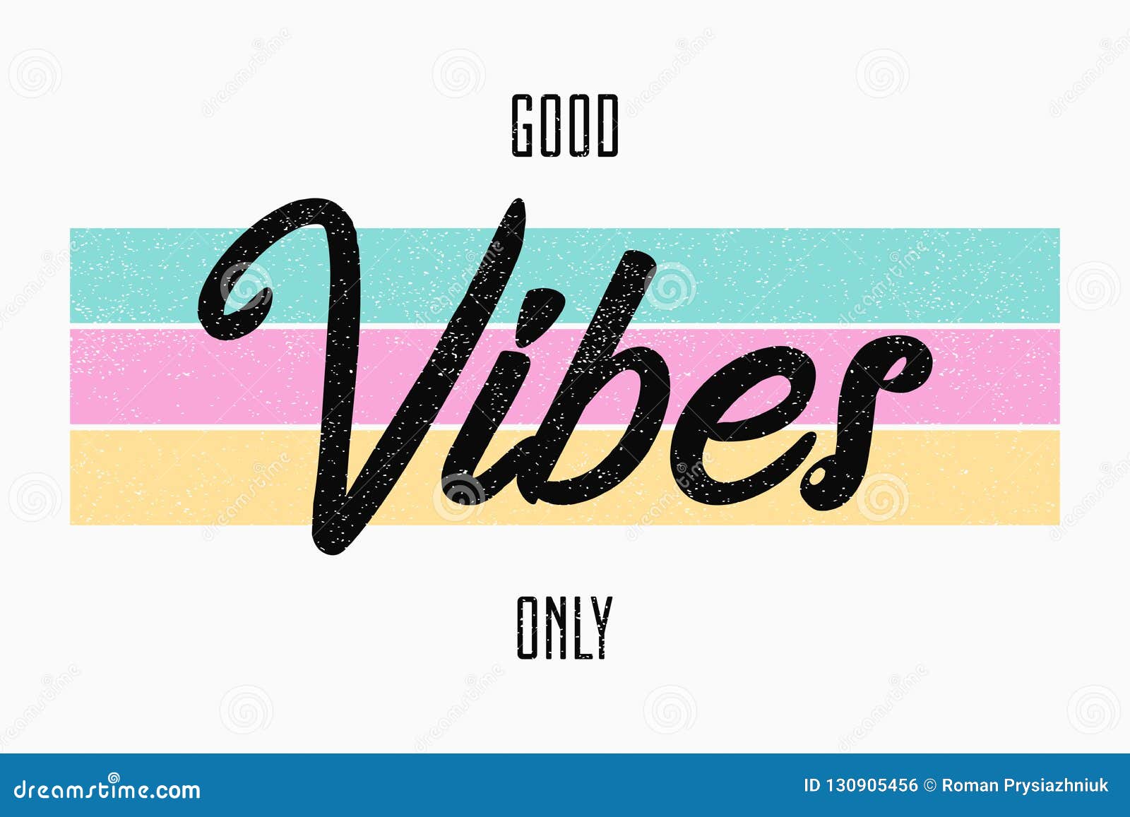 Slogan Typography for T-shirt. Good Vibes only - Tee Shirt Design ...