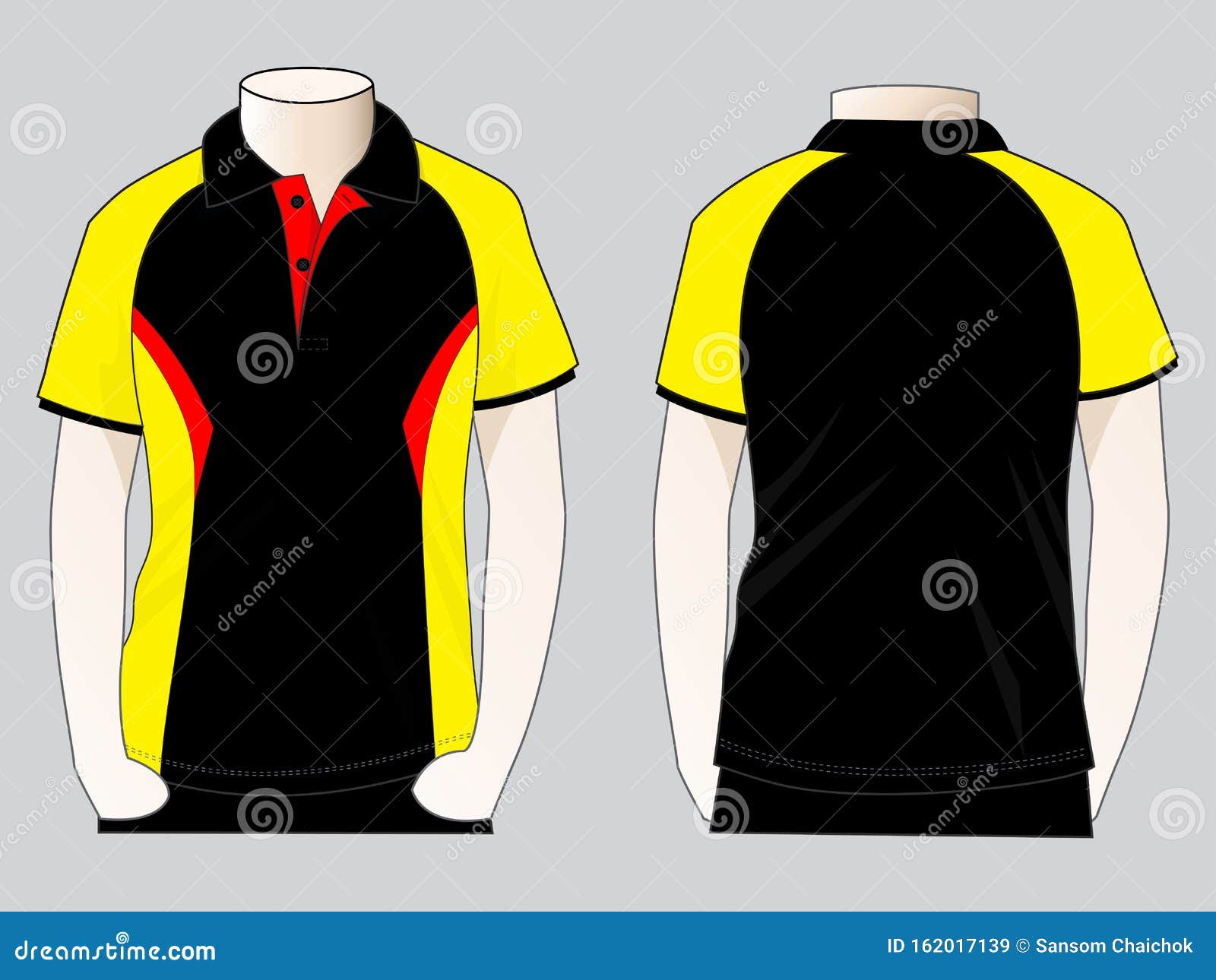 Slope Shoulder Polo Shirt Design Vector Stock Illustration ...