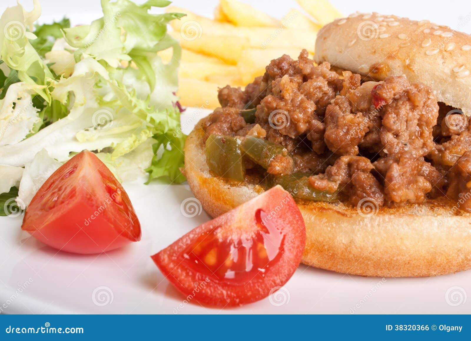 Sloppy Joe Sloppy Joe Lazy Beef Burger Stock Photo Image of eating
