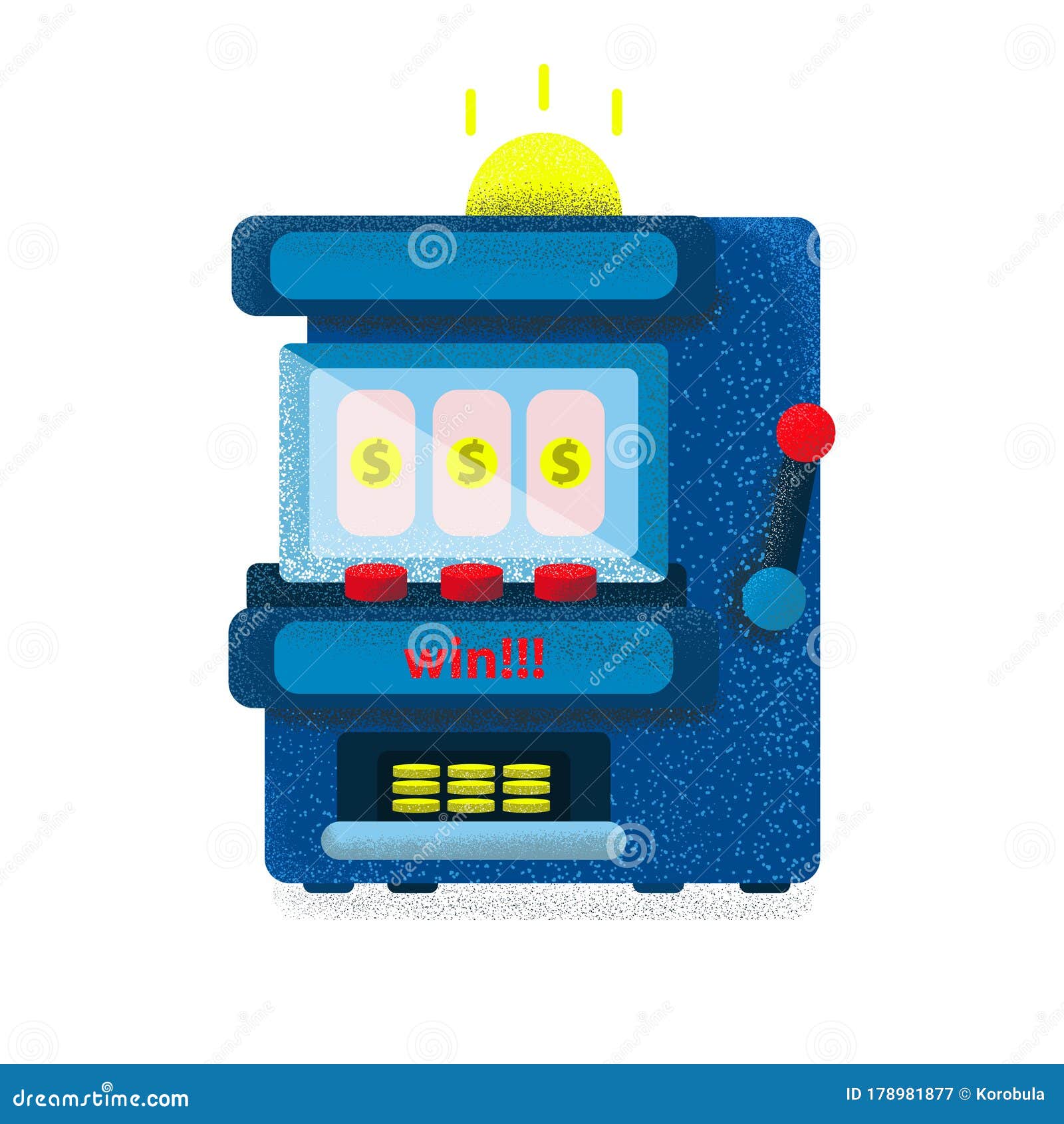Slot Machine Illustration Flat Design Stock Image Image of play