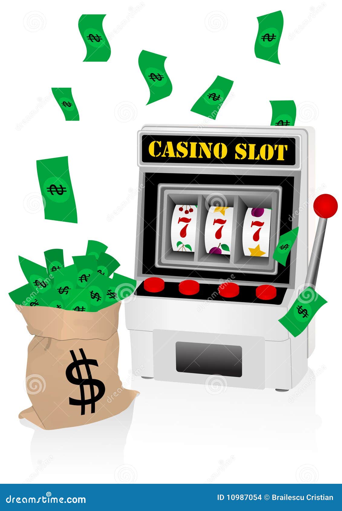 Slot Machine And Money Stock Images - Image: 10987054