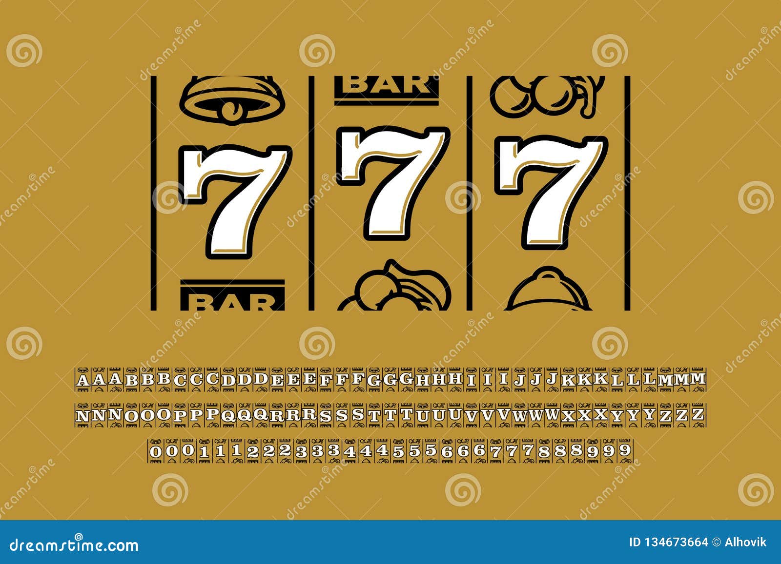 slot machine style font