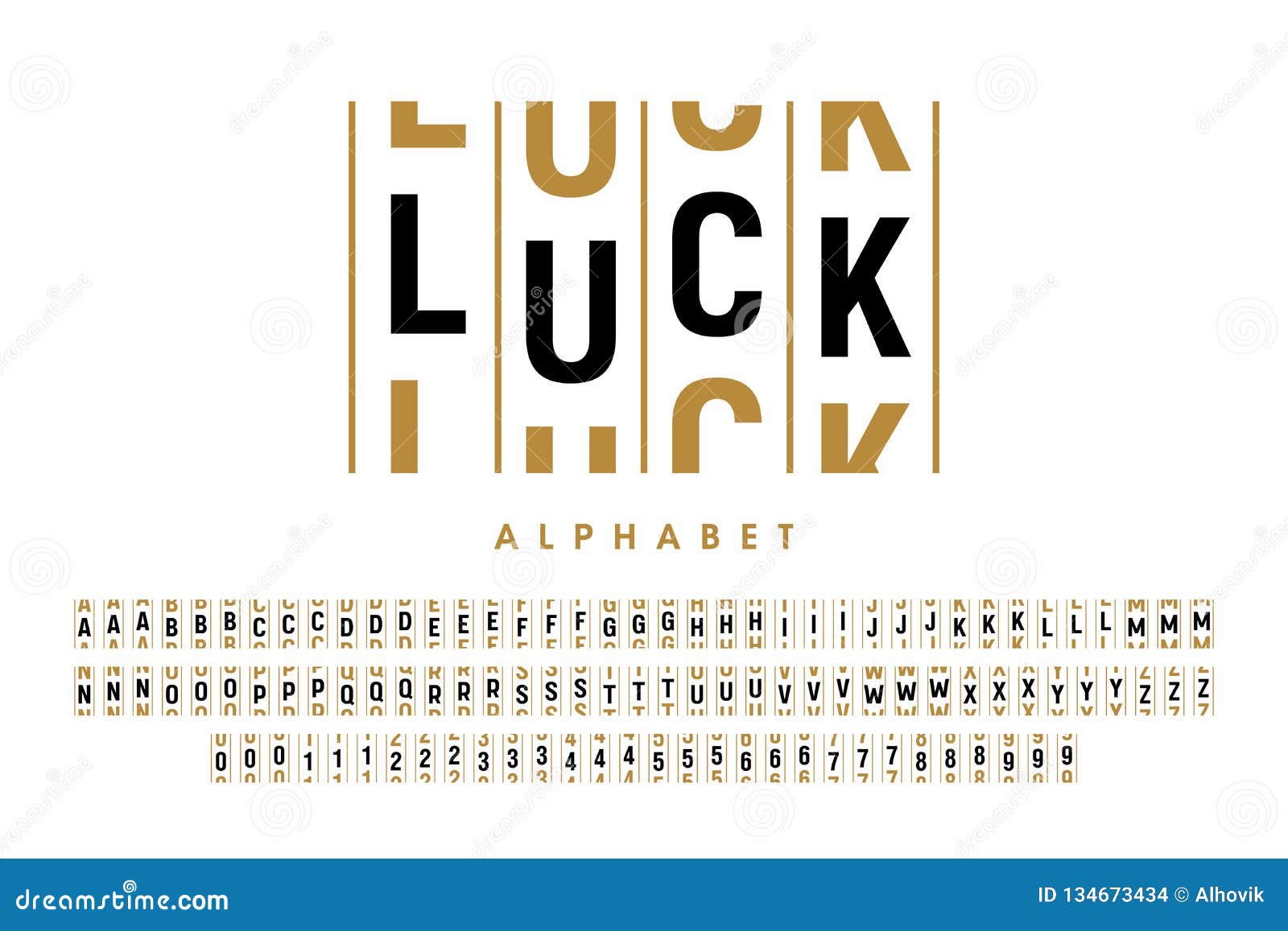 Slot machine style font stock vector. Illustration of money - 134673434