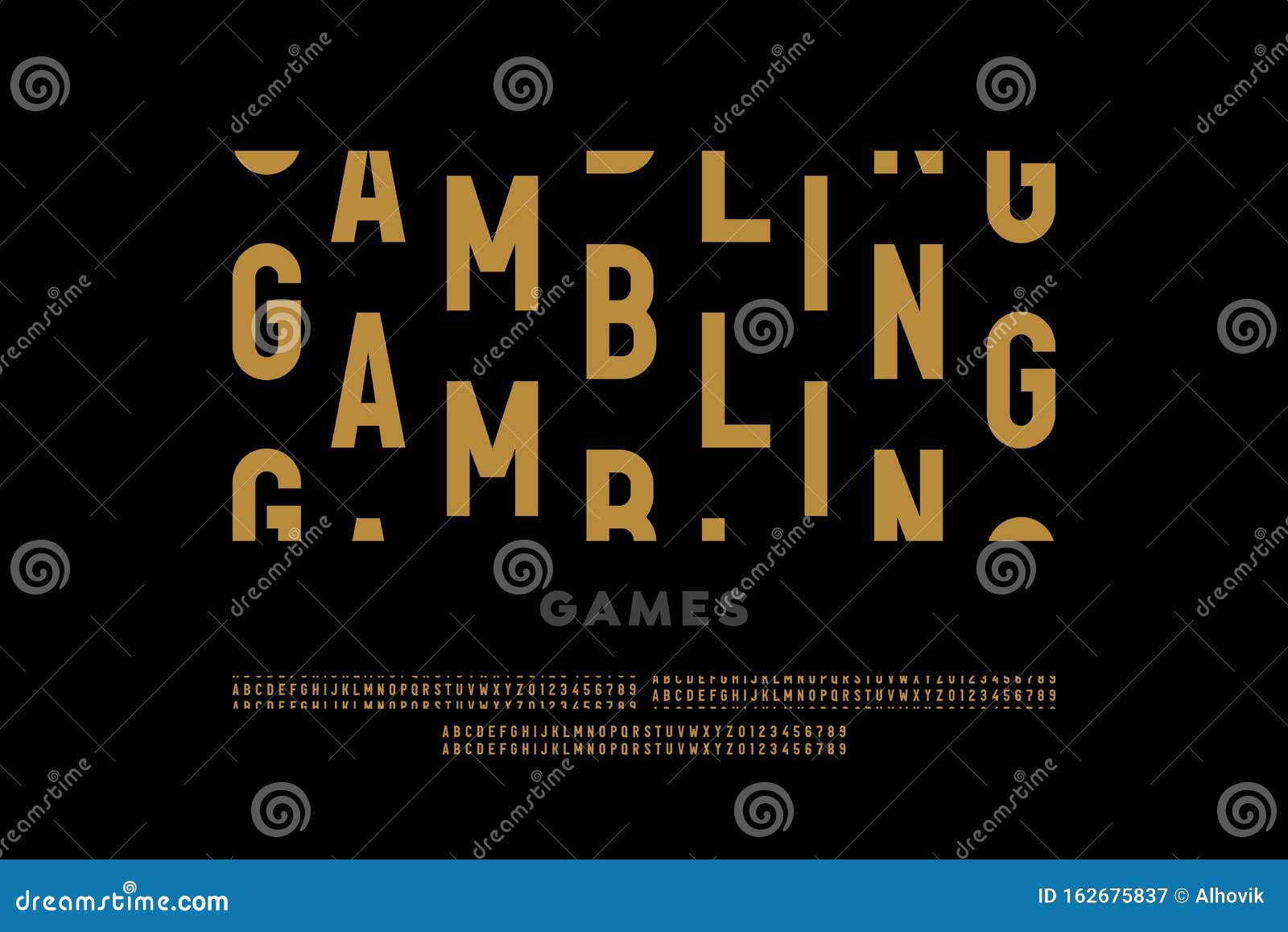 Slot Machine Style Modern Font Stock Vector - Illustration of casino