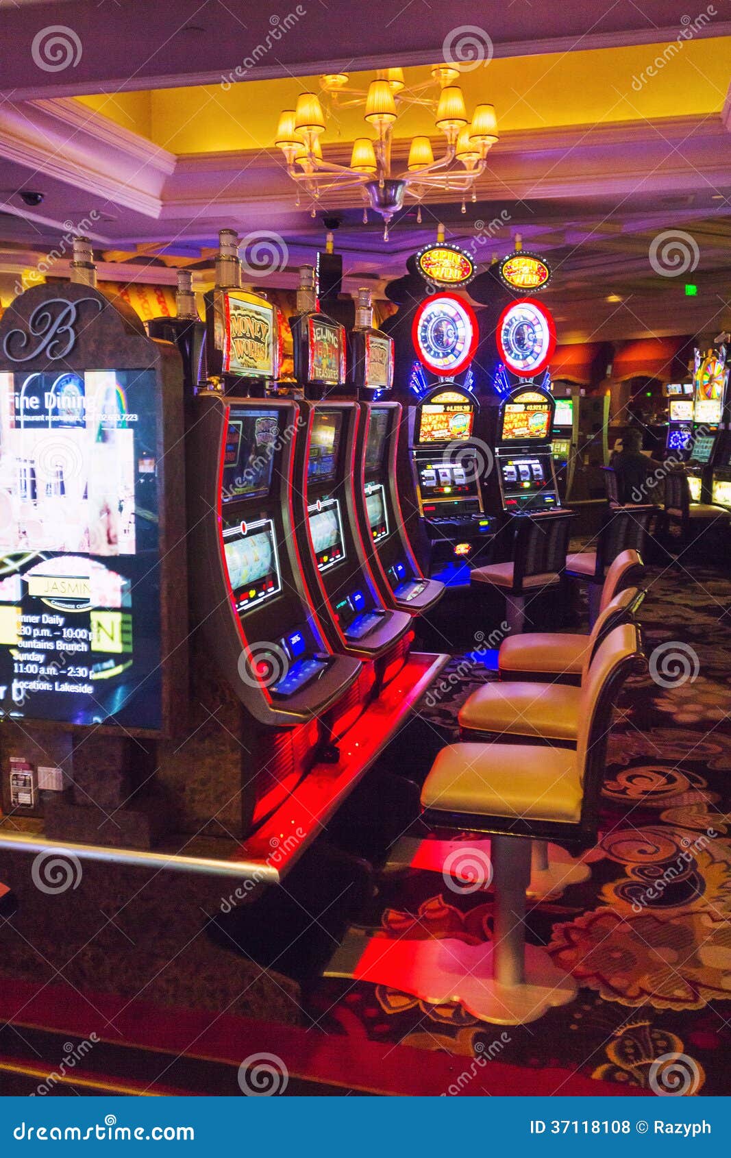 Slot Machines Inside Bellagio Las Vegas Casino Editorial Stock Photo