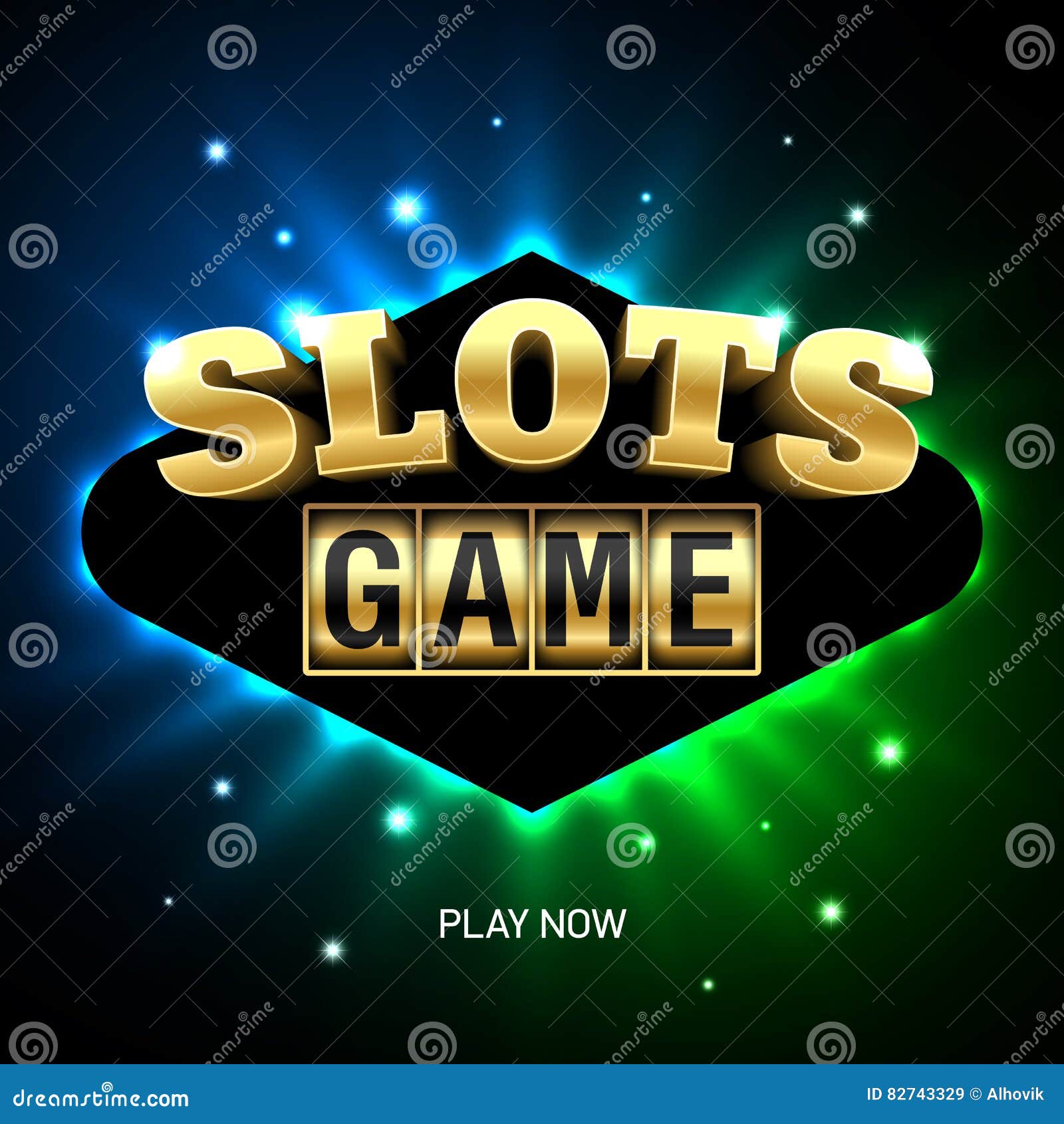 Free Slots banner, online gambling casino games poster with slot