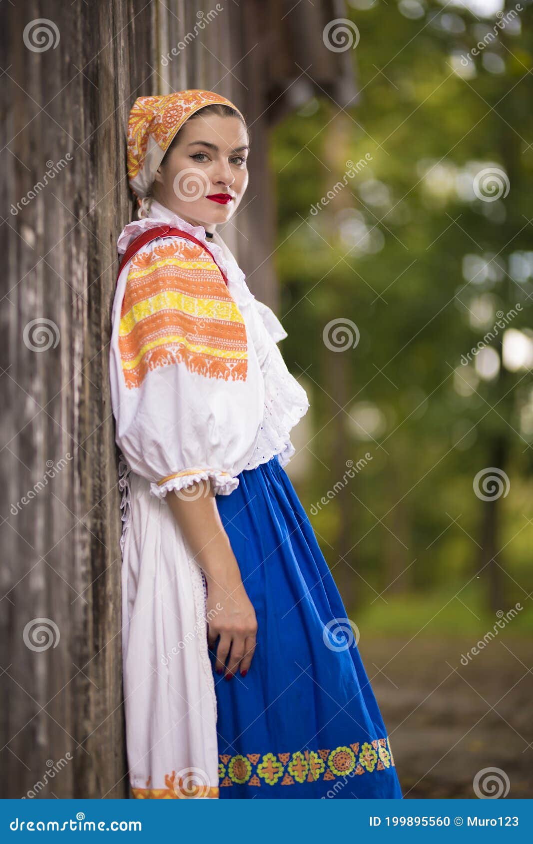 Slovak Folklore. Slovak Folklore Girl. Stock Photo - Image of caucasian ...