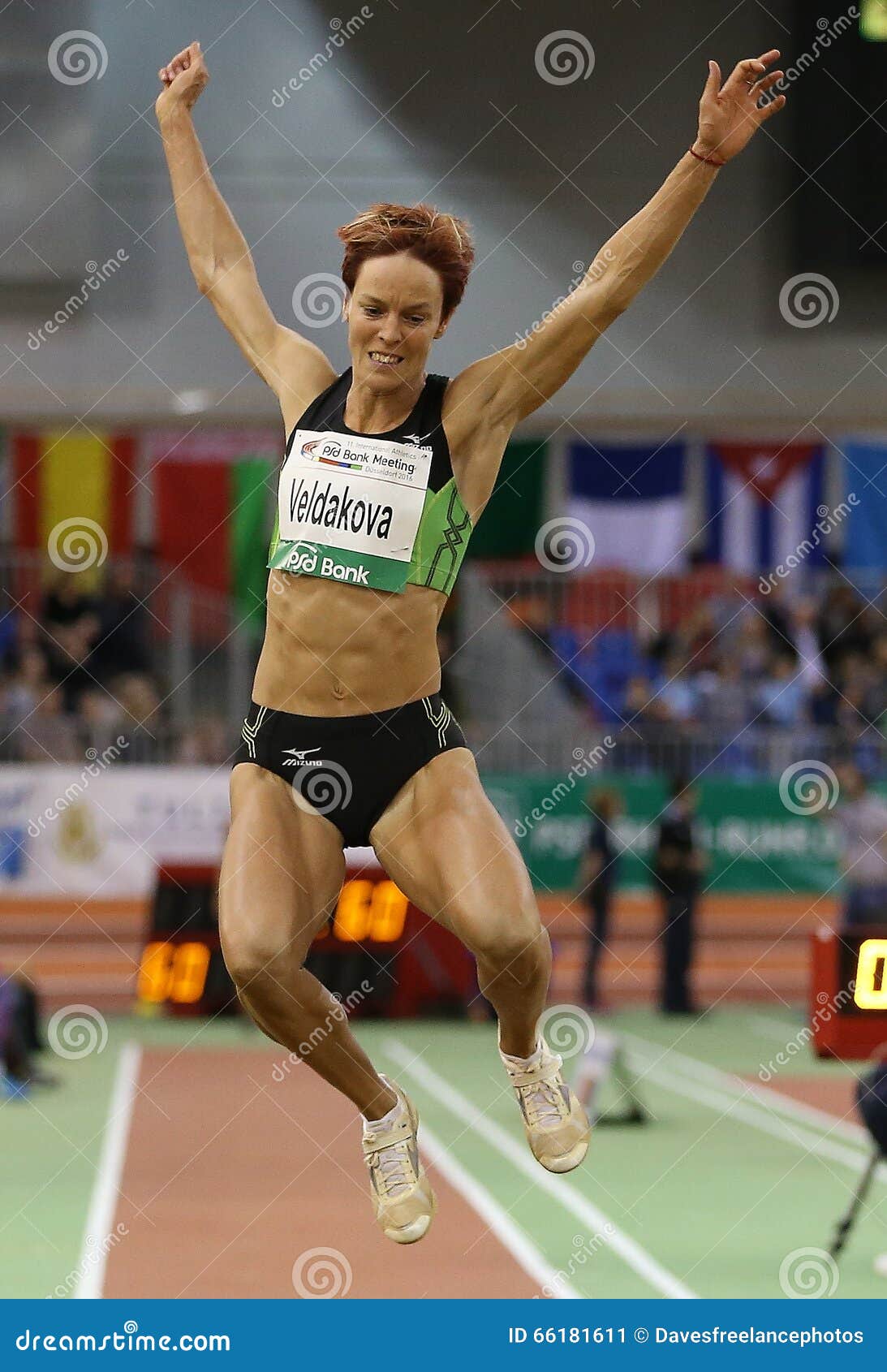 Slovak Triple Jumper, Jana Veldakova. Editorial Photo - Image of