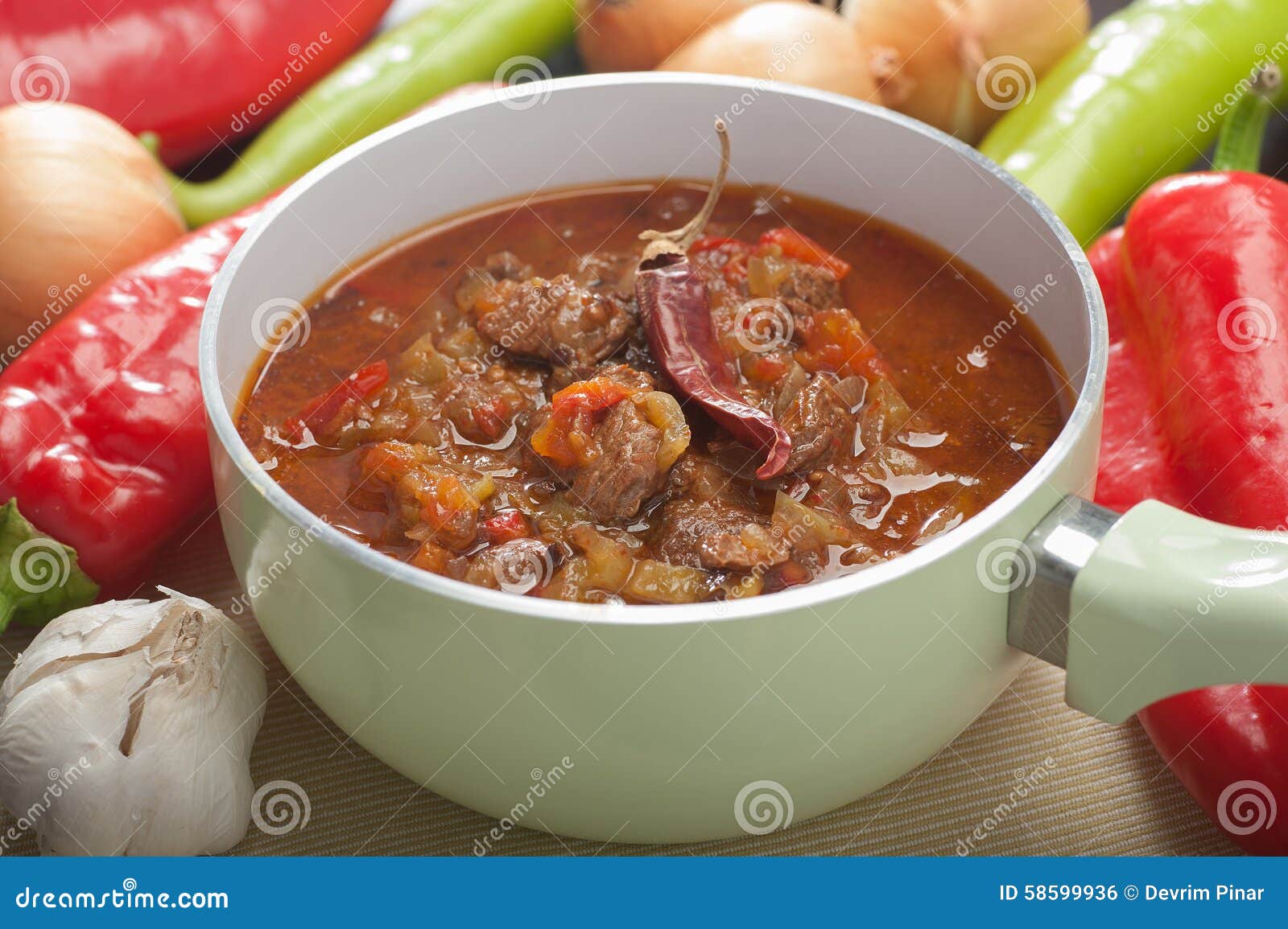 Slow cooked meat stew stock photo. Image of dinner, white 58599936