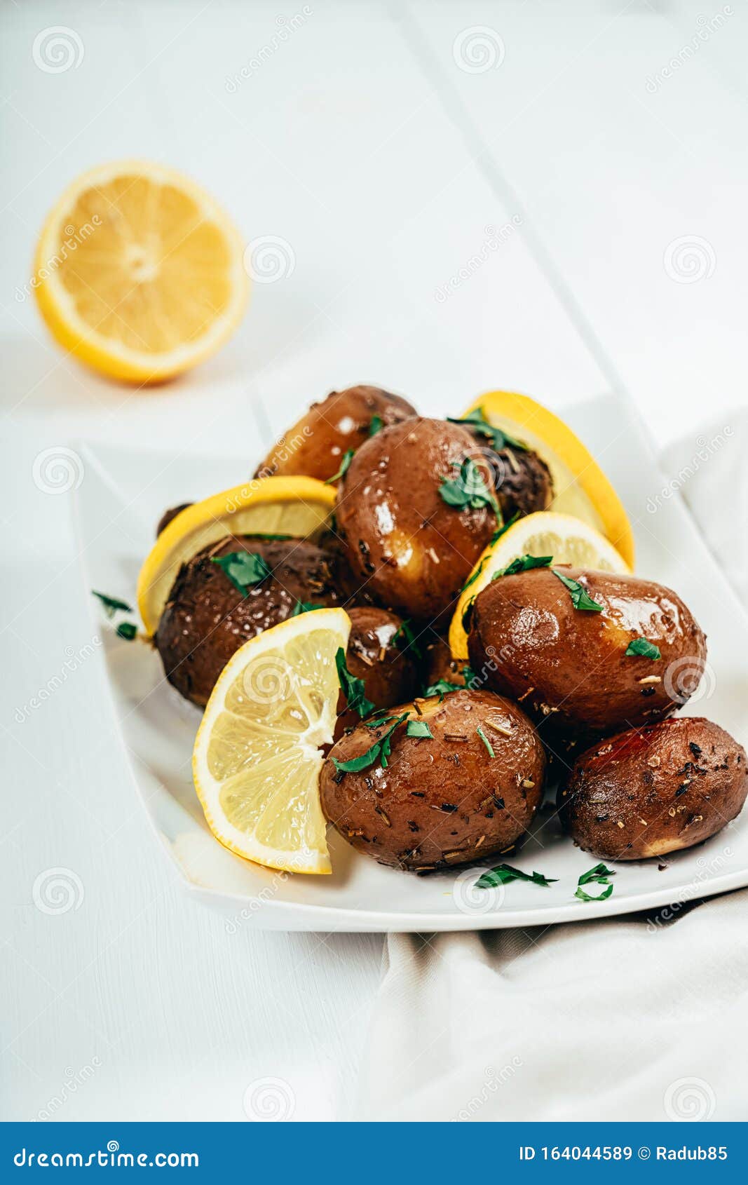 Slow Cooked Potato with Dried Mixed Herbs Stock Image Image of food, close 164044589