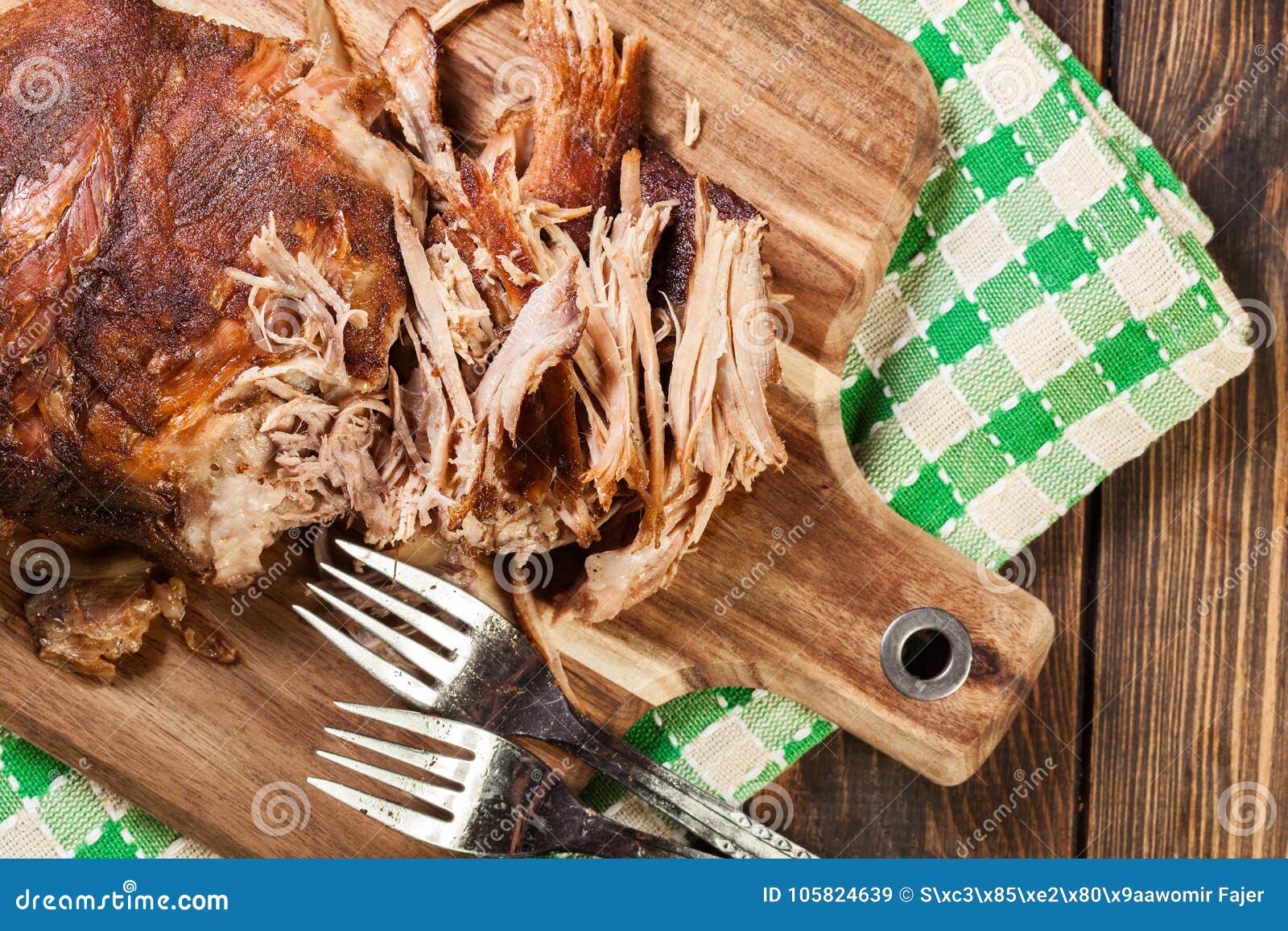 Slow Cooked Pulled Pork Shoulder Stock Image Image of tasty, pork