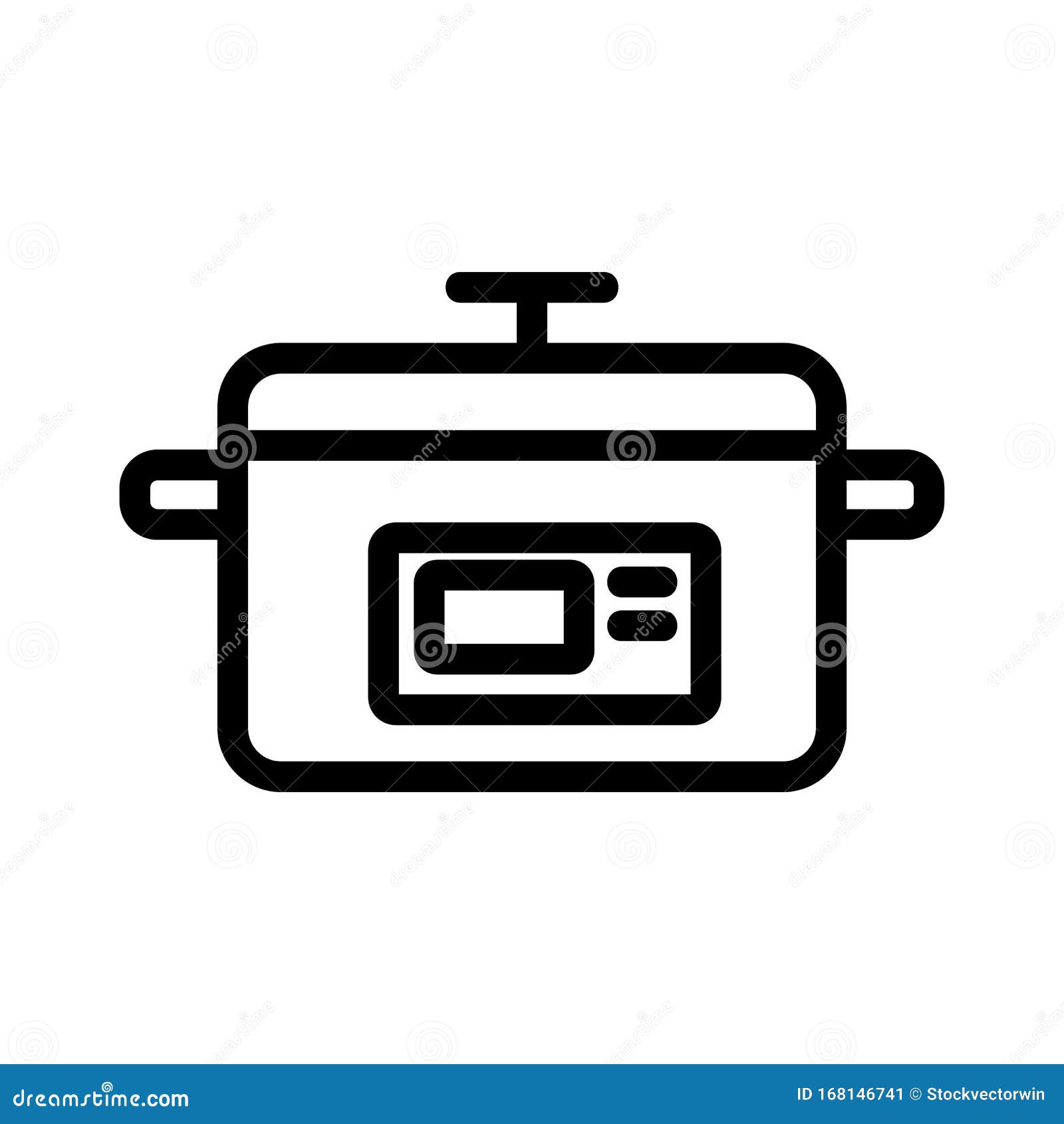 Slow Cooker Icon Vector. Isolated Contour Symbol ...