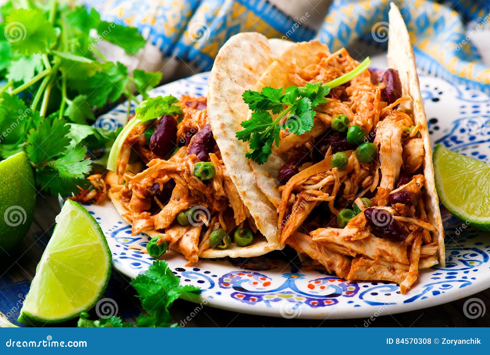 Slow Cooker Shredded Chicken TexMex Stock Photo Image of cuisine