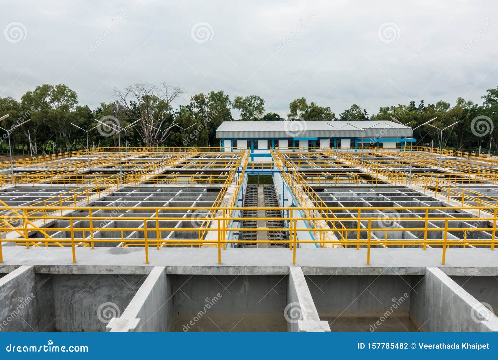 slow mixing flocculation and sedimentation tank in conventional water treatment plant