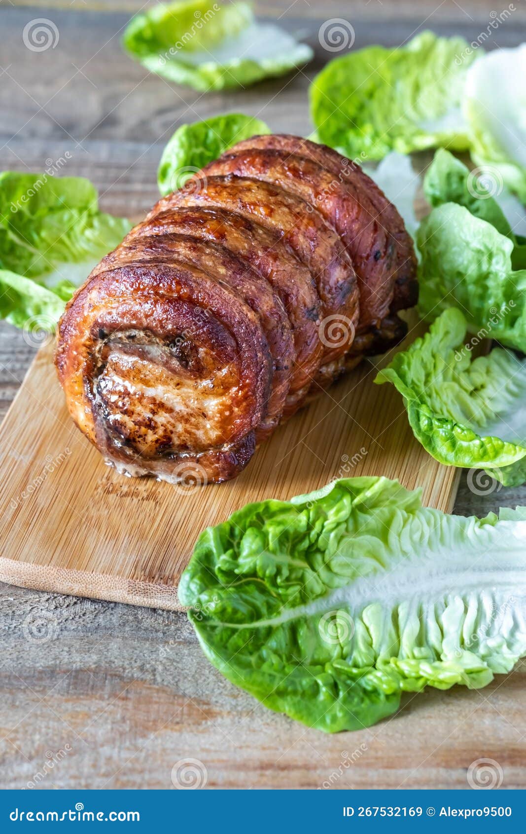 Slowroast rolled pork stock image. Image of rolled 267532169