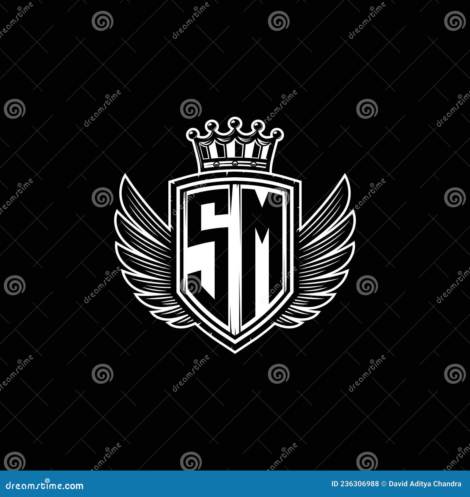 Sm logo monogram letter design Royalty Free Vector Image