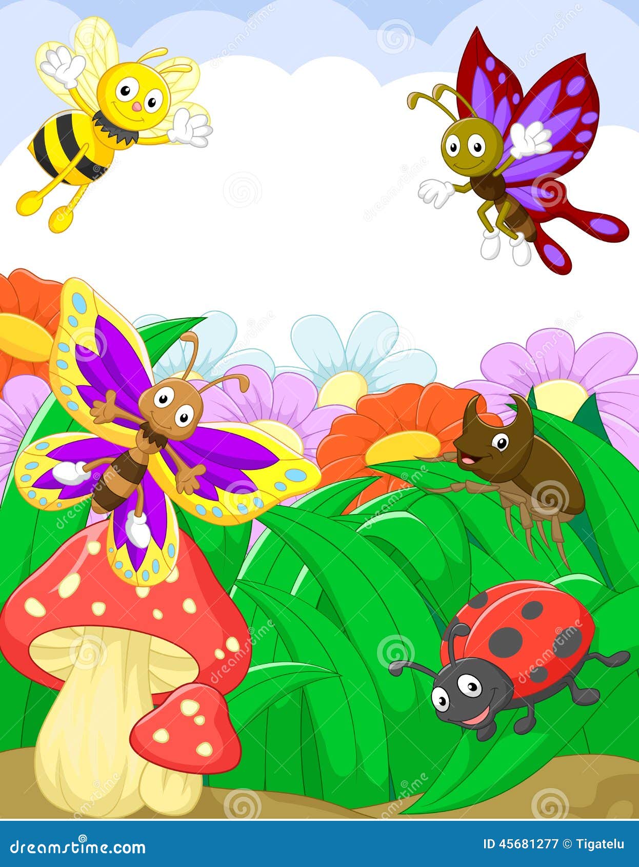 Small animals cartoon stock vector. Illustration of colorful - 45681277