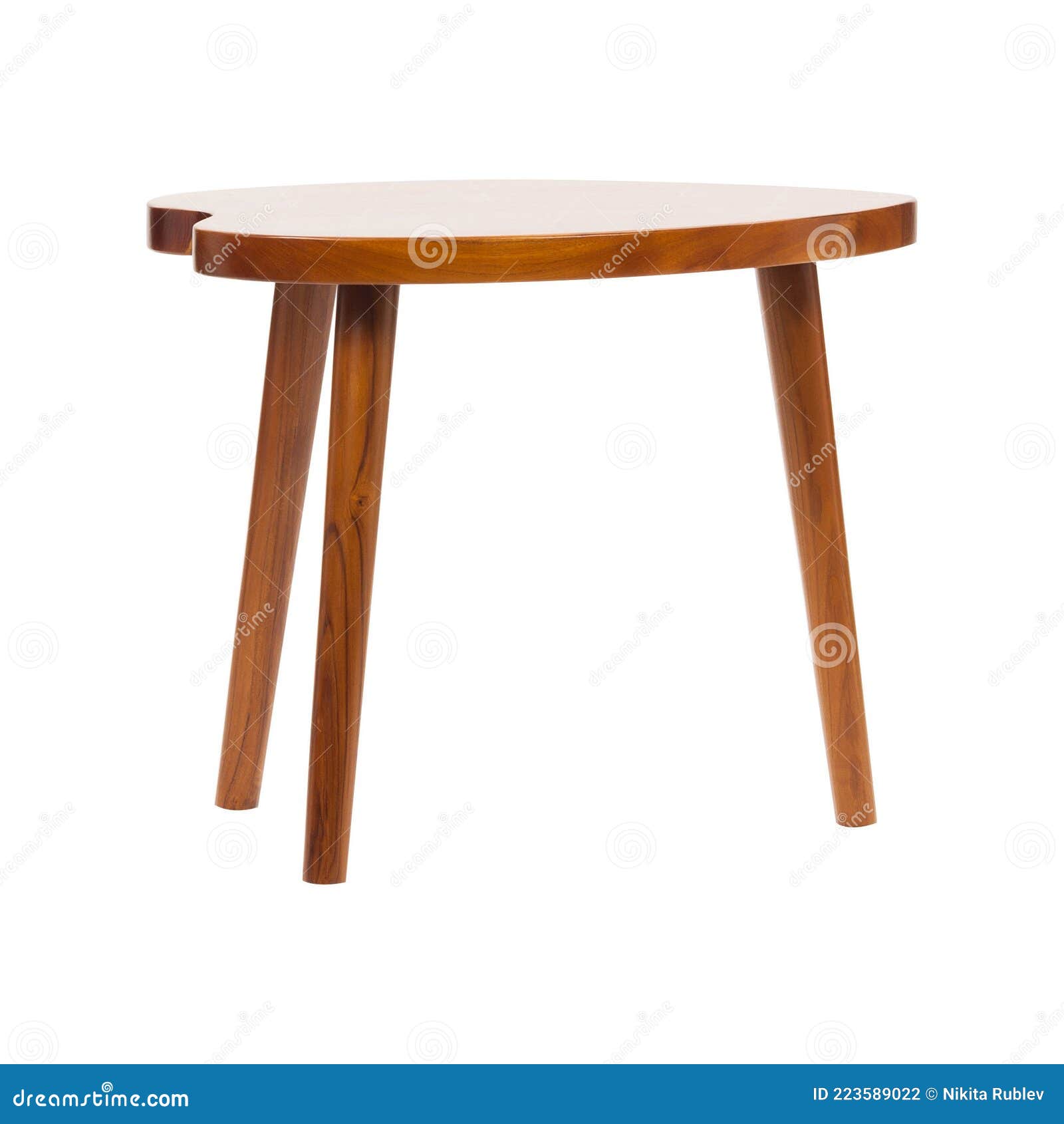 Small Antique Wooden Table Isolated Stock Photo Image of contemporary, craft 223589022