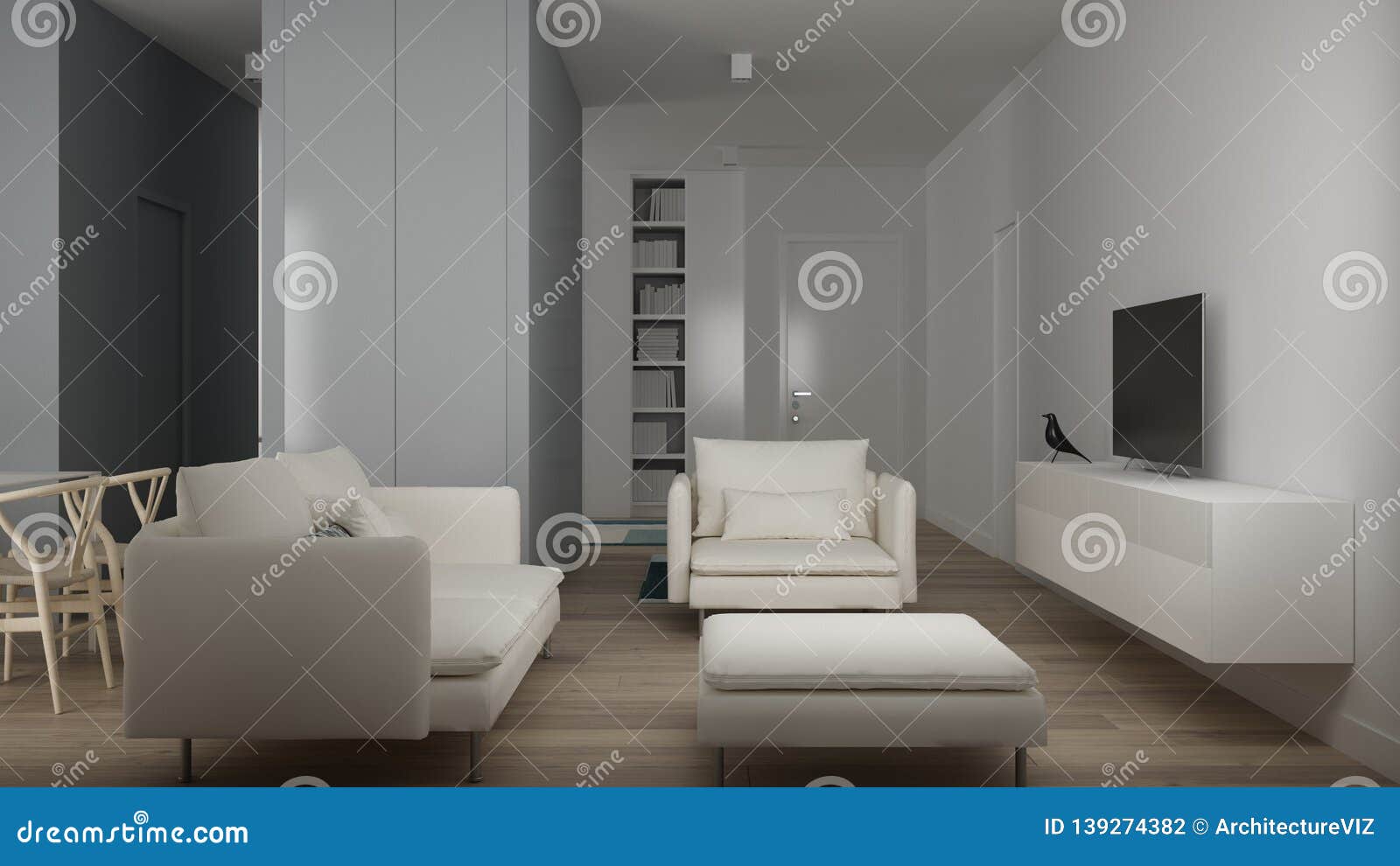 Small Apartment With Parquet Floor
