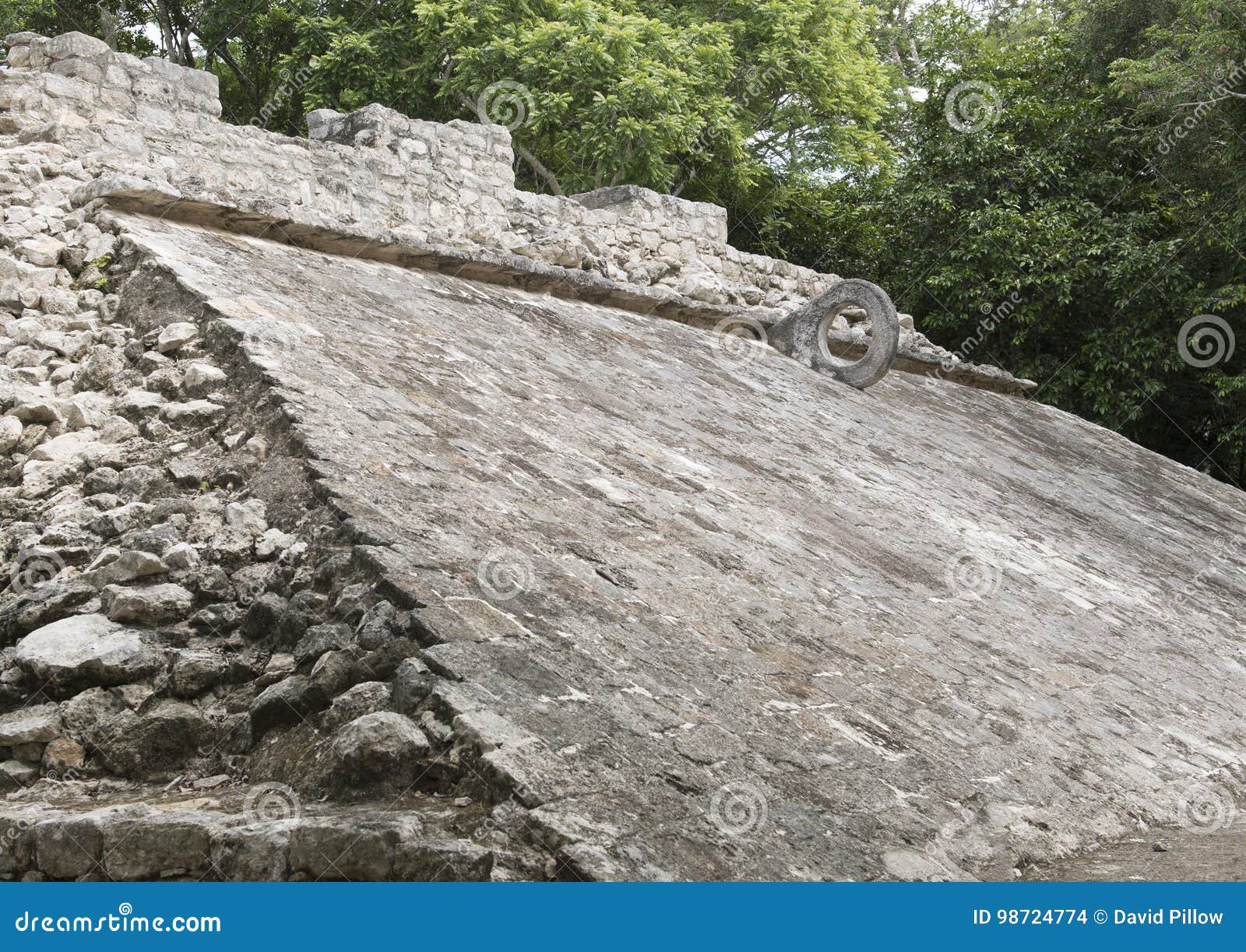 small ballfield in the coba zona arqueologica