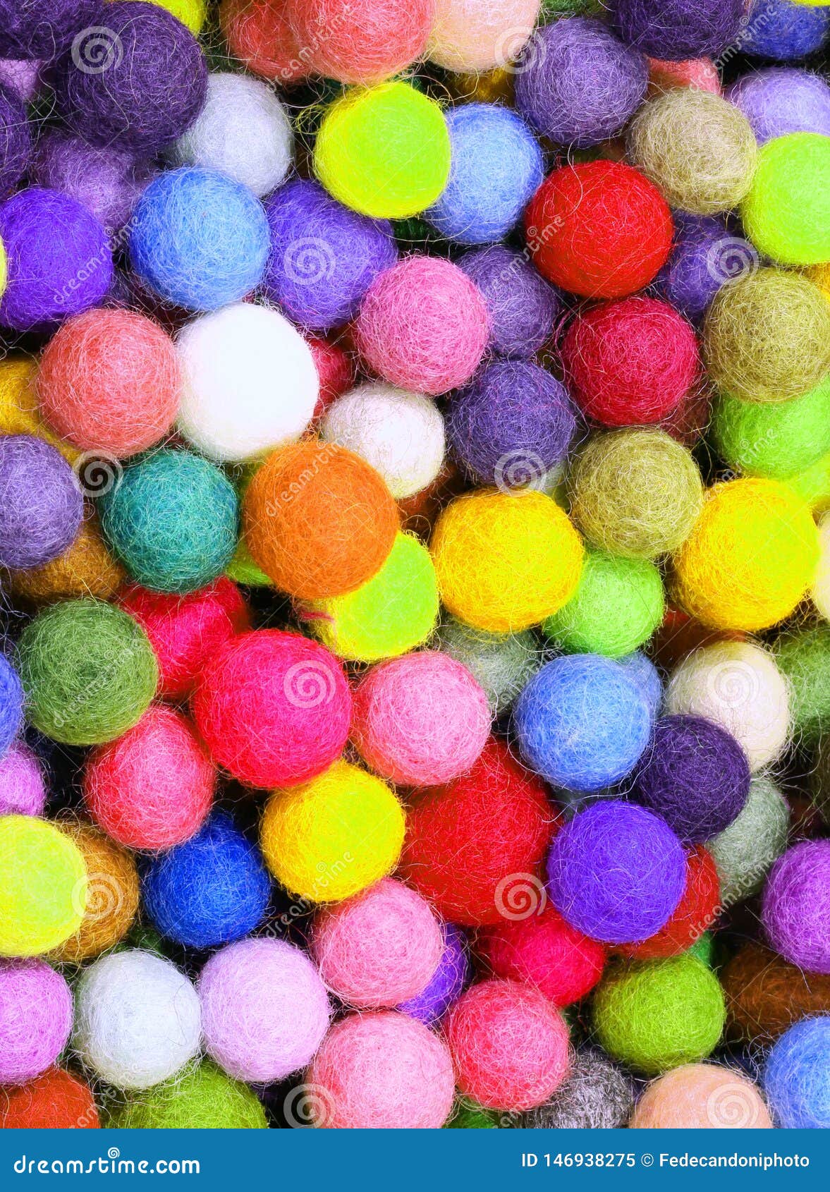 Small Balls Made with Painted Wool Stock Image Image of ball, balls