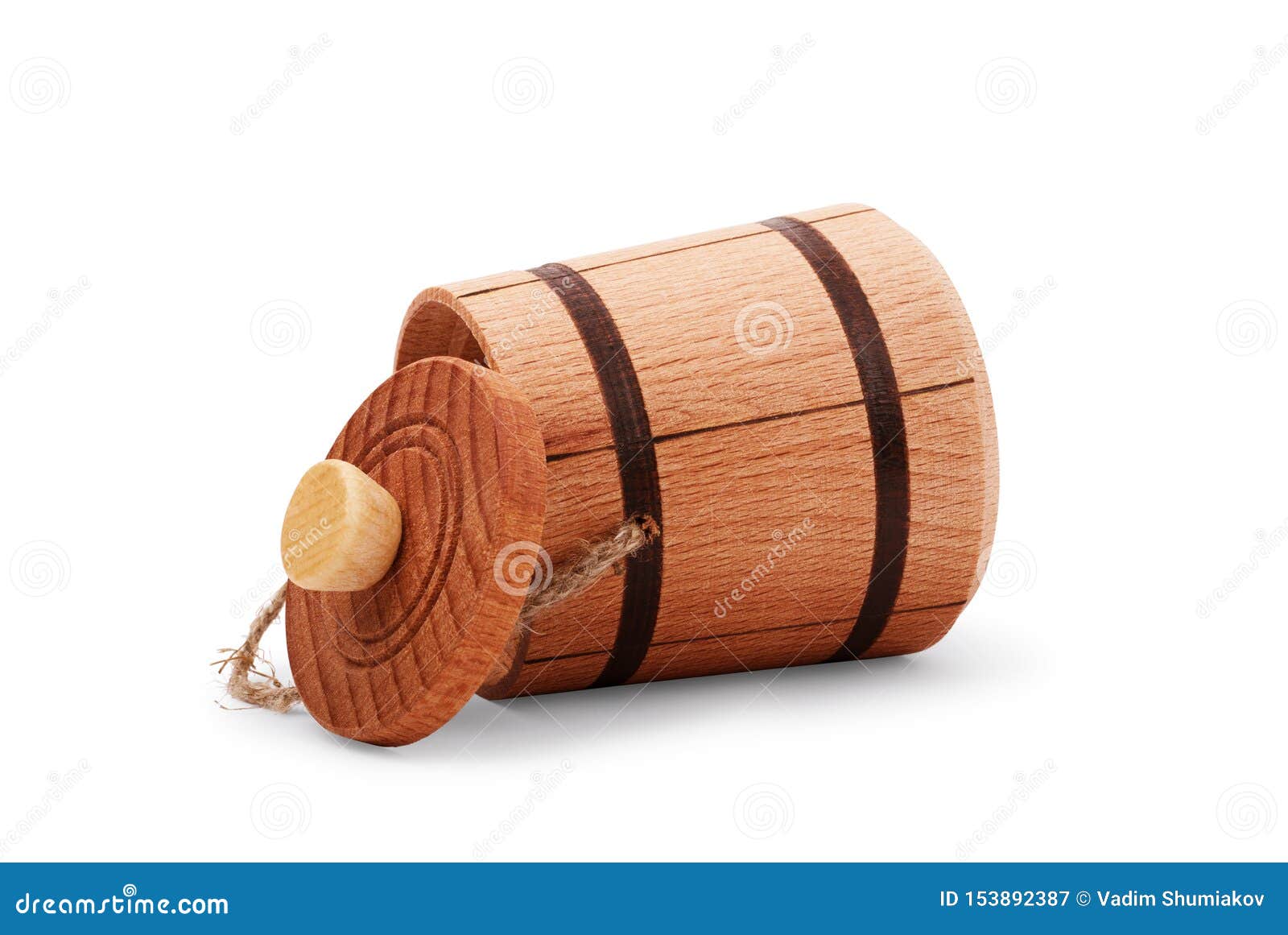 Small Barrel with Lid on a White Background Stock Image Image of cask, isolated 153892387