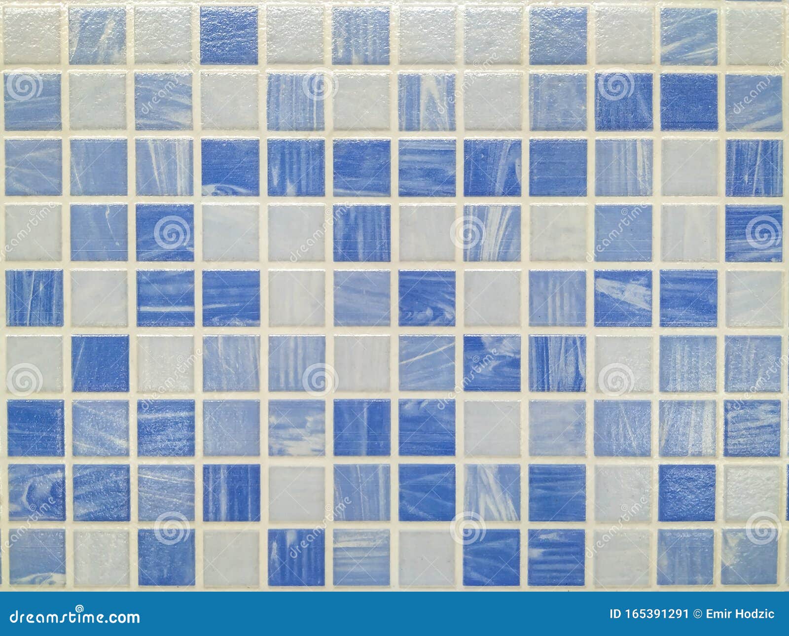 Blue White Flower Pattern Tile Mercury Mosaics