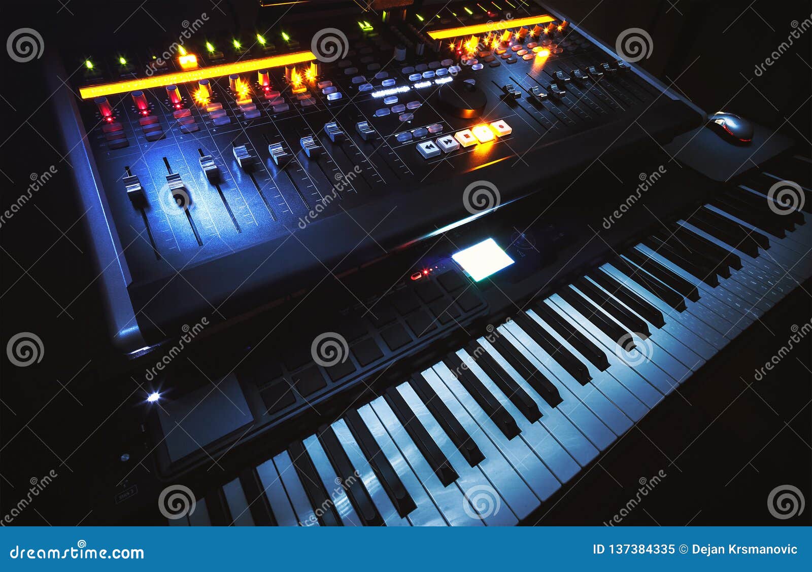 Small Bedroom Studio Stock Image Image Of Disco Equipment