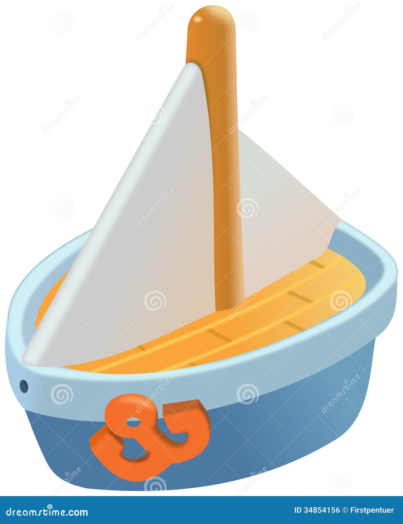 Small Blue Plastic Sailboat Toy Royalty Free Stock Image ...