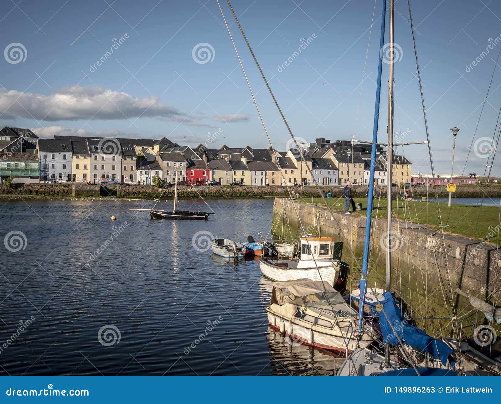 Small Boats at Galway Claddagh GALWAY, IRELAND MAY 11, 2019