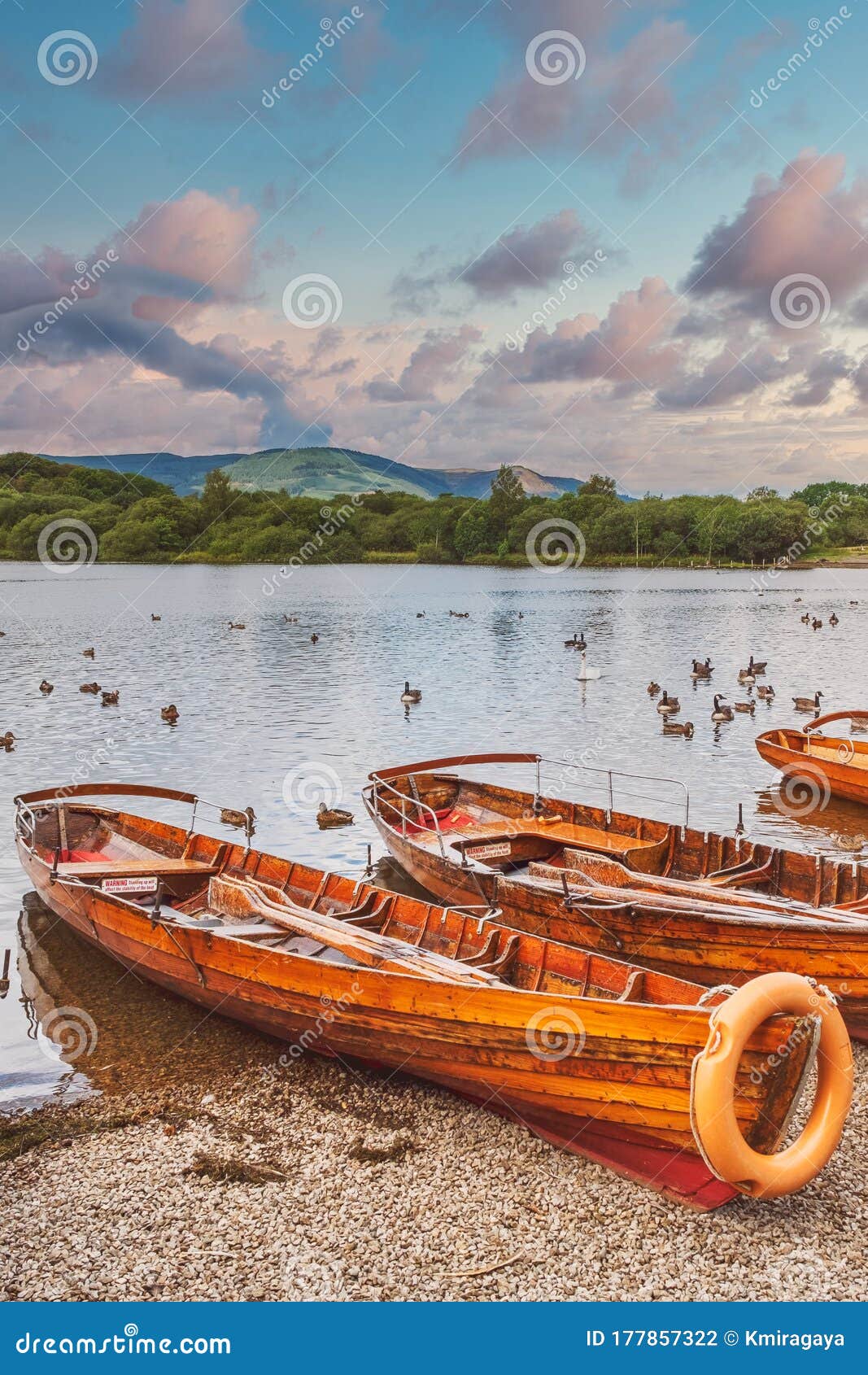 Small Boats at Lake Windermere in the Lake District in England Stock Photo Image of europe
