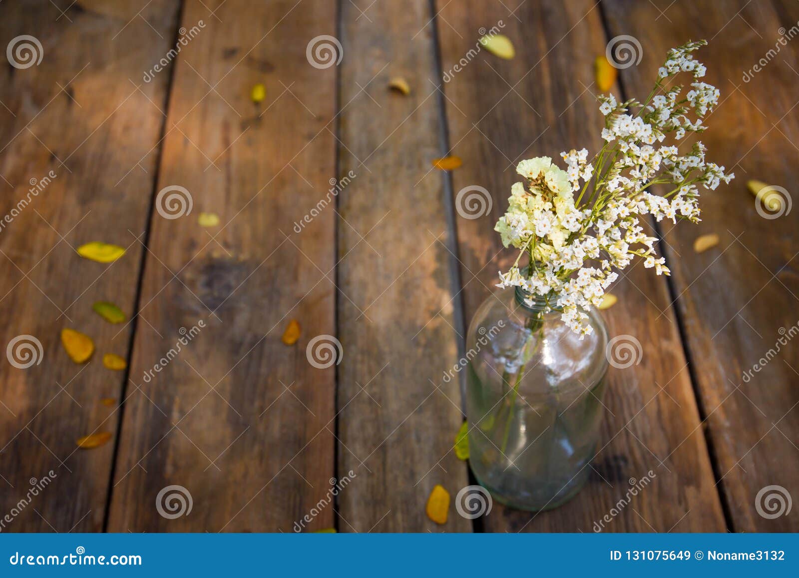 Vintage Flower In Glass Bottle Stock Image Image Of Decoration Arrangement 131075649