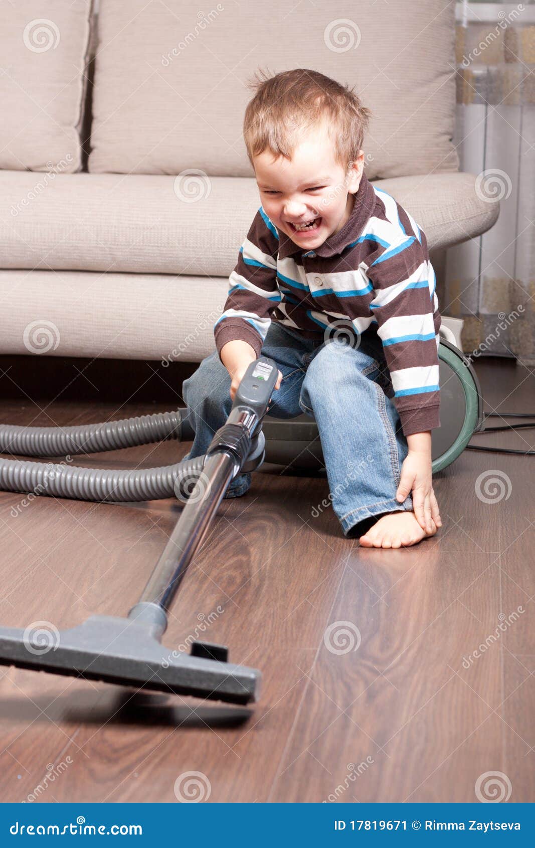 Small Boy with Vacuum Cleaner Stock Image Image of home, smile 17819671
