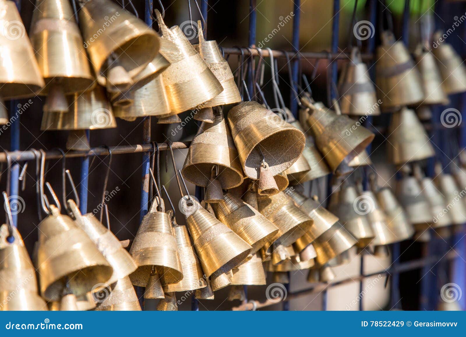 Small brass bells stock image. Image of asian, ringing 78522429