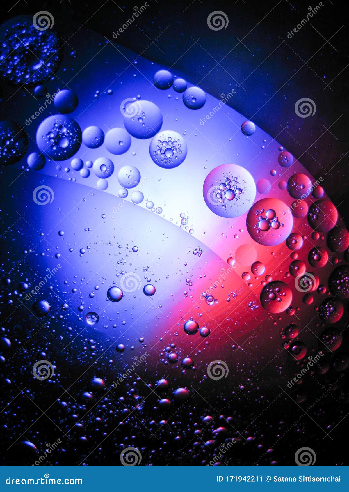 Small Bubble Oil Float in the Water Like Stock Image Image of